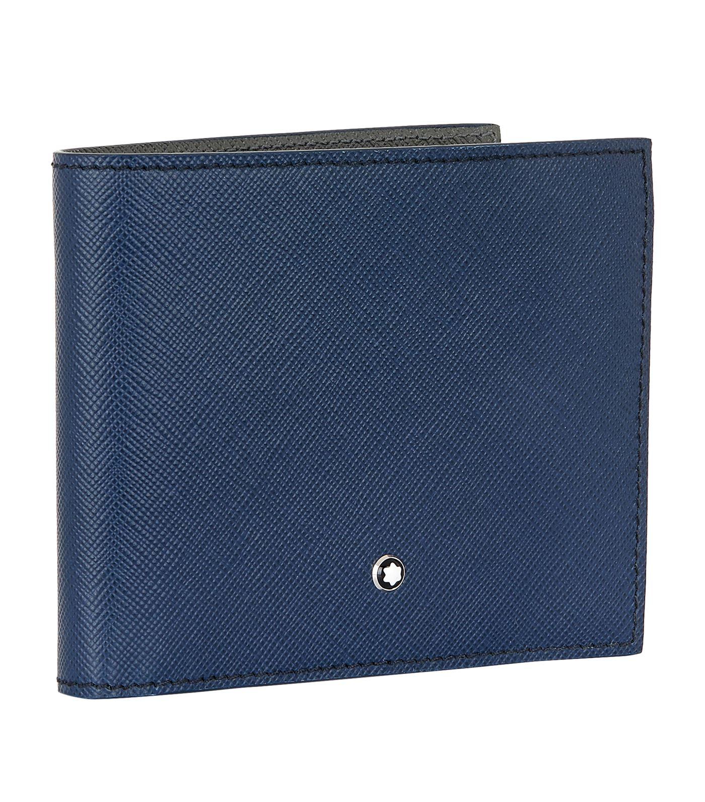 Montblanc Bilfold Leather Wallet in Navy (Blue) for Men Lyst
