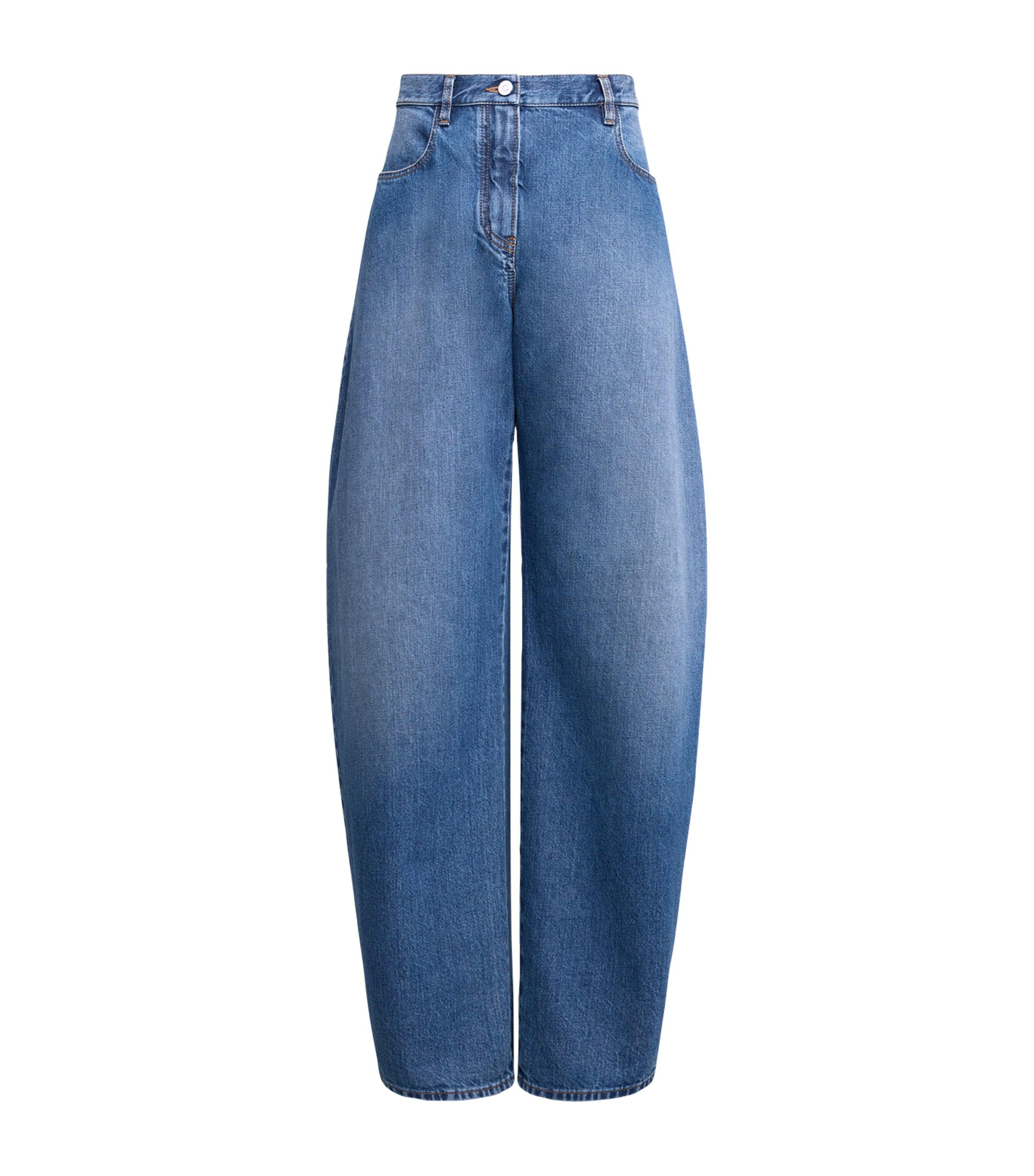 SALE【Alaia】スノー デニム ラウンド ジーンズ ALAÏA High Waisted Round Jeans in Denim | ALAÏA US