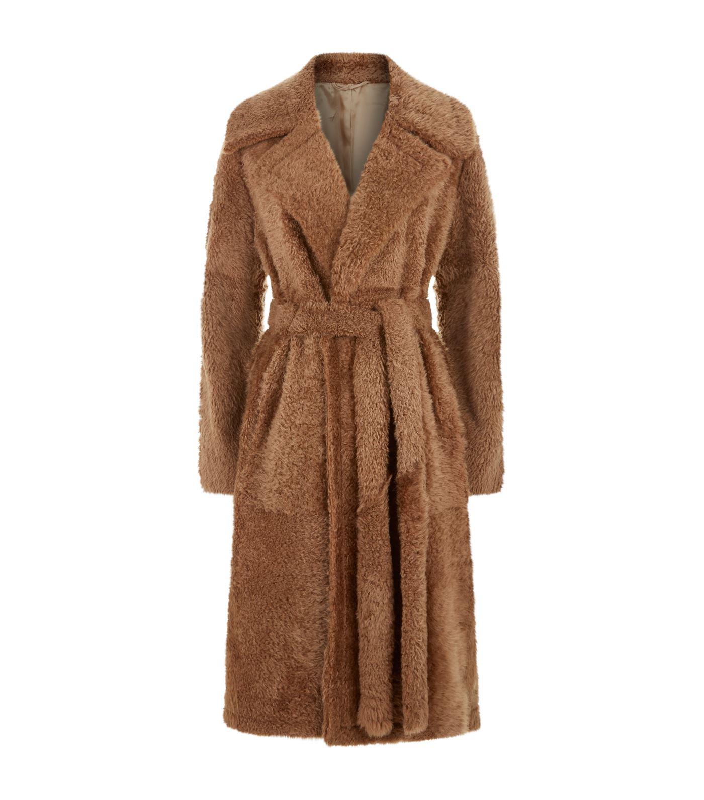 belted shearling coat