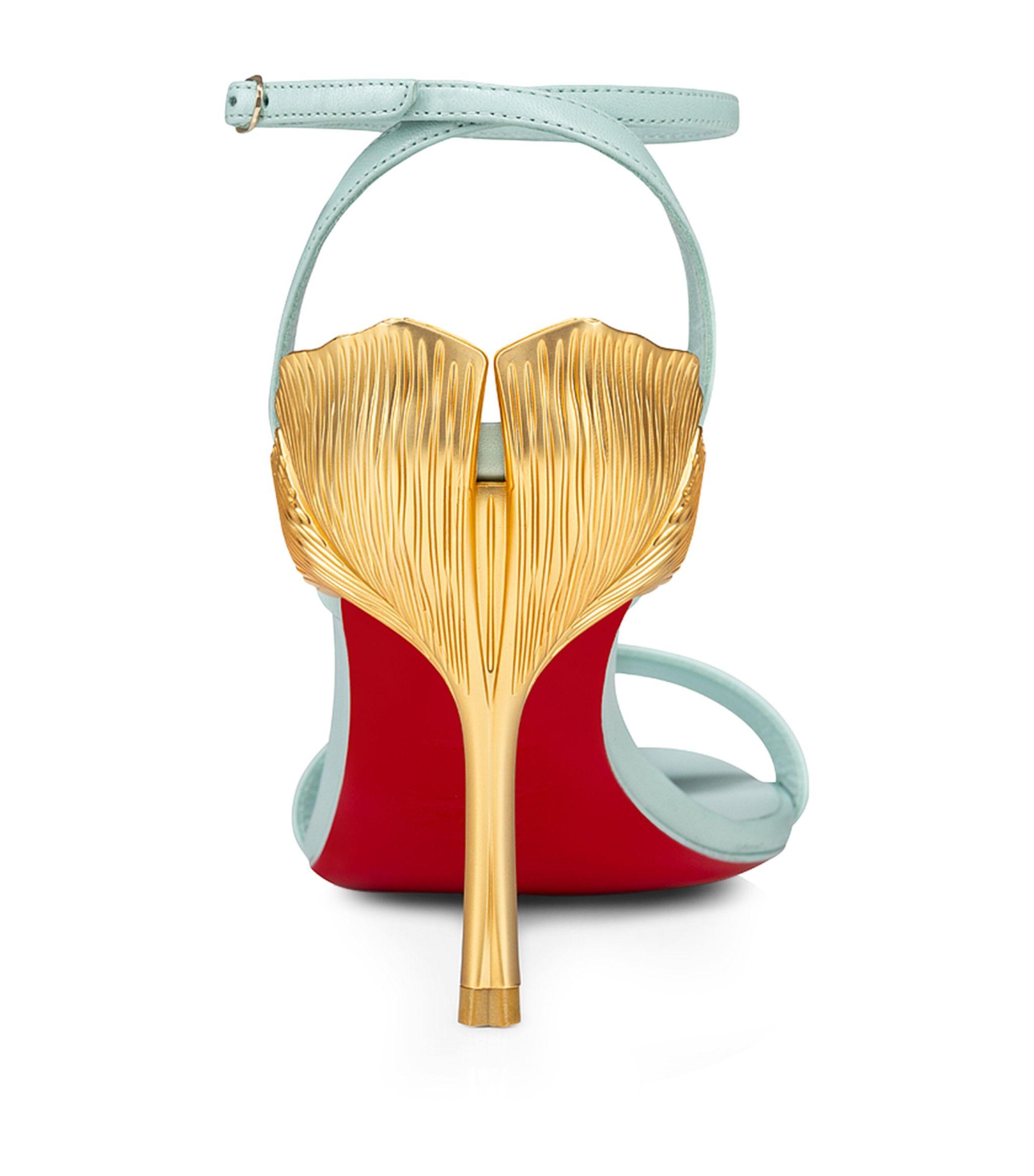 正規店買付【ルブタン】Ginko pump with gold heel Christian Louboutin Ginko Pump 85 Nappa/lin/galva | David Jones