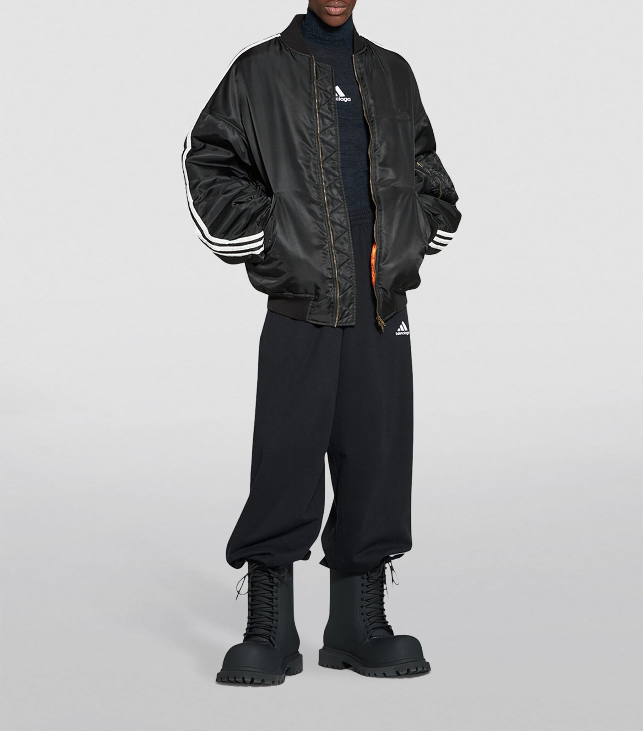 Balenciaga X Adidas Zip-up Bomber Jacket in Black for Men | Lyst