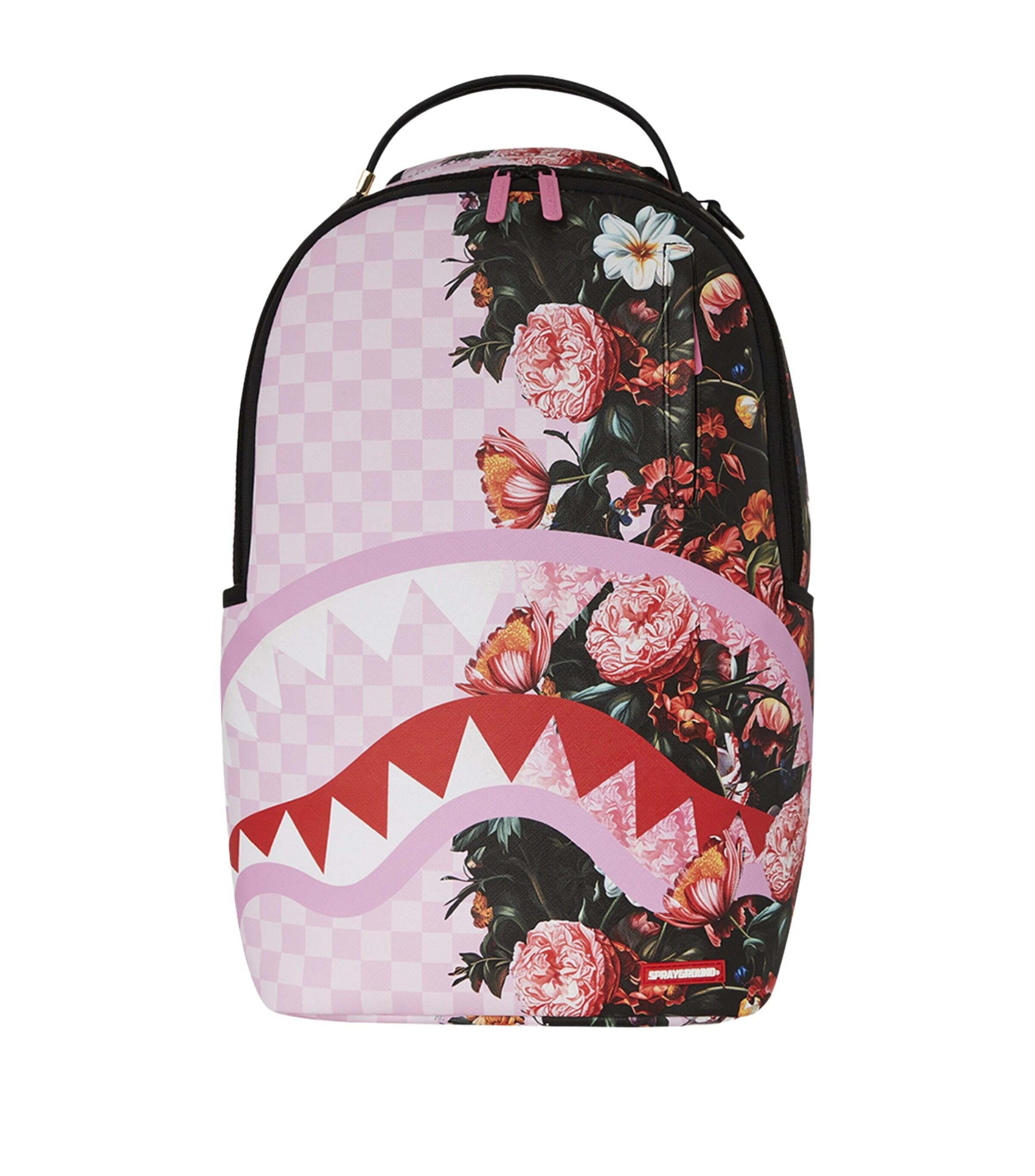 Sprayground Floral Graffiti Checkered Backpack Sprayground Backpack (Drippy Graffiti Floral) – Luggage Online main image 2