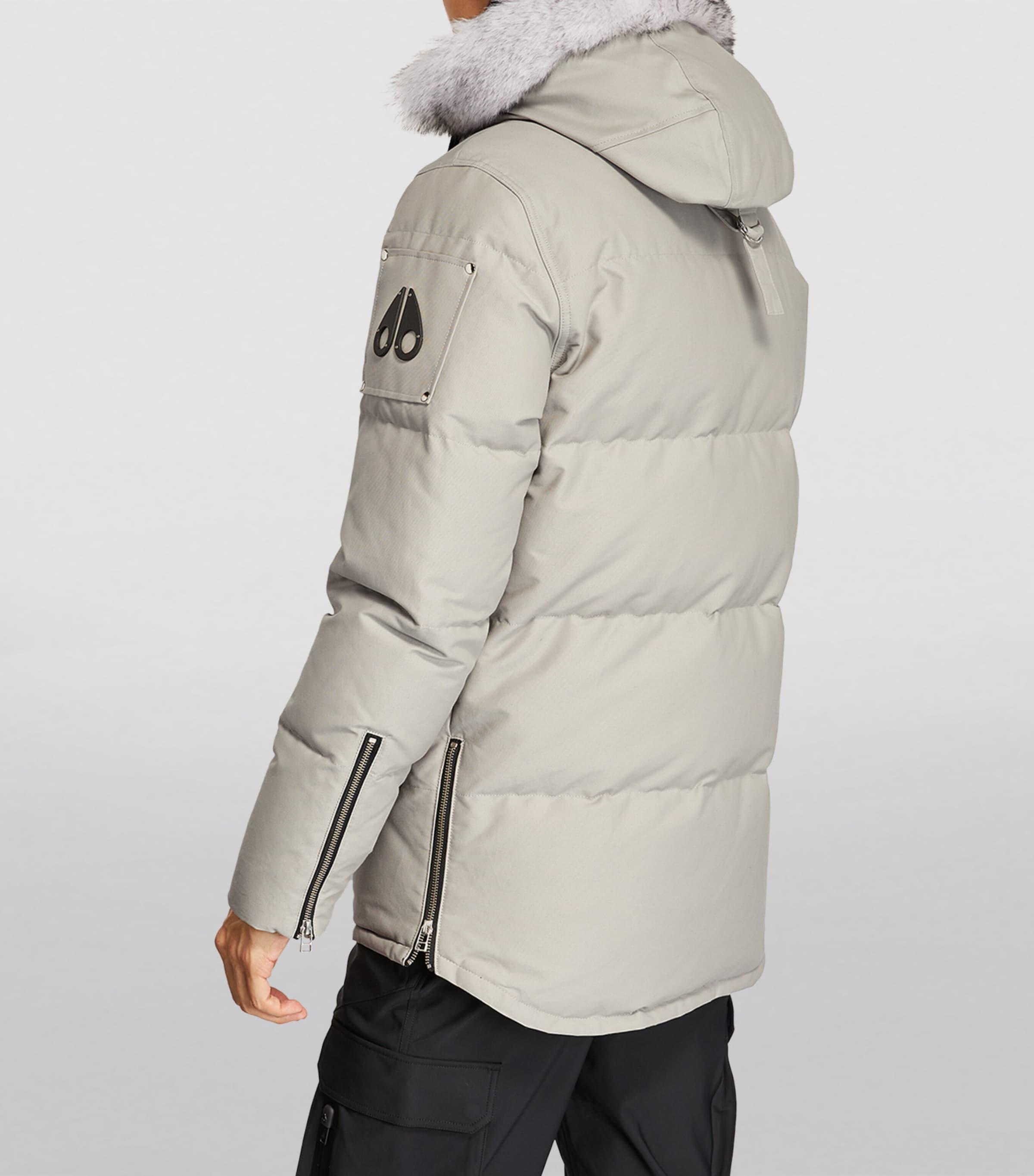Moose Knuckles Shearling-Trim 3Q Jacket in Gray for Men | Lyst