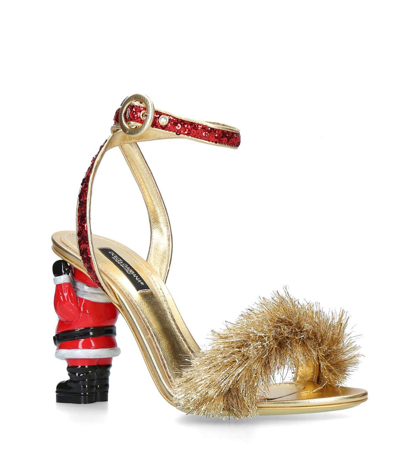 Dolce & Gabbana Santa Sandals 105 in Red | Lyst