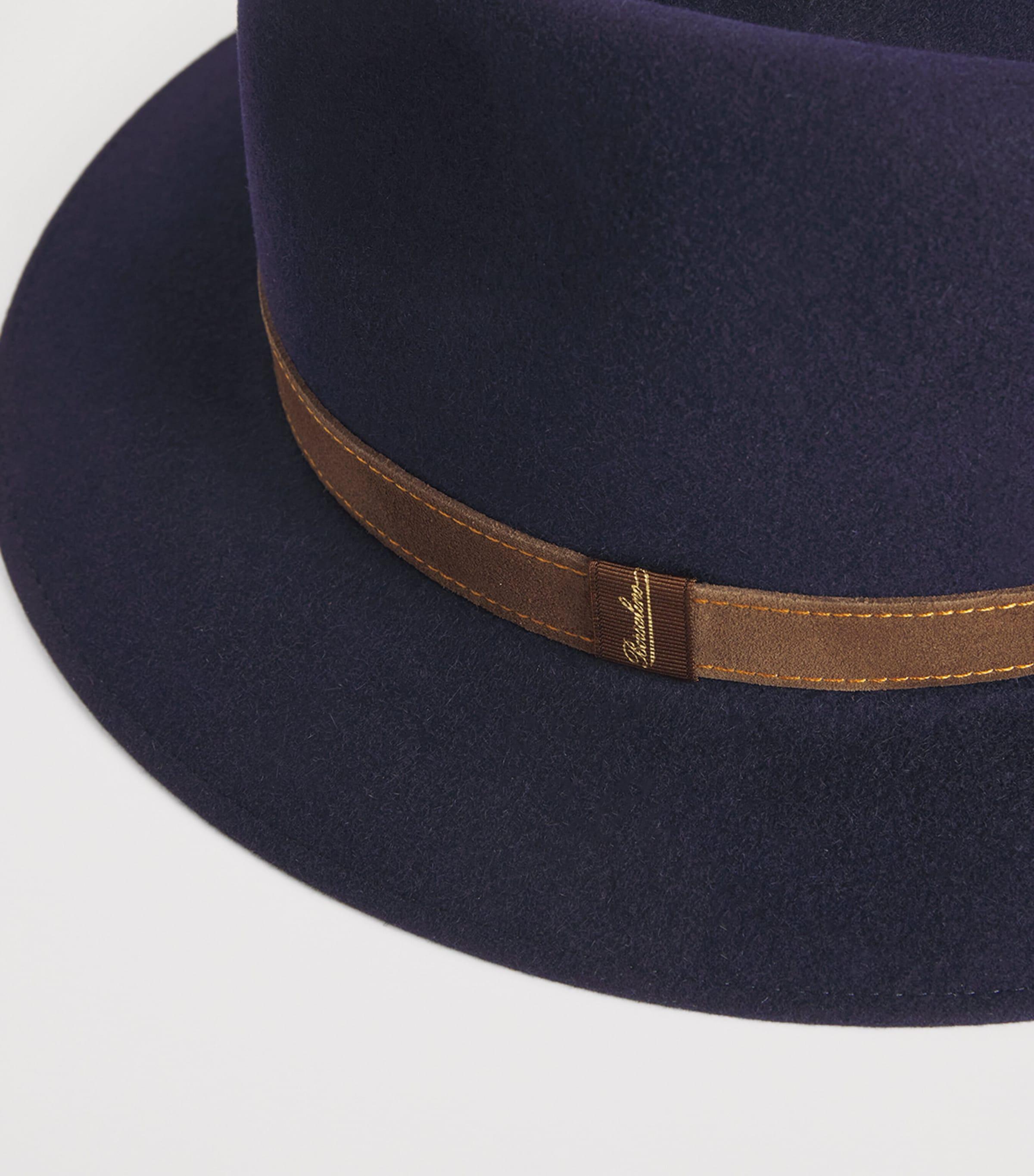 Borsalino Felt Country Alessandria Medium Brim Hat in Blue for Men 