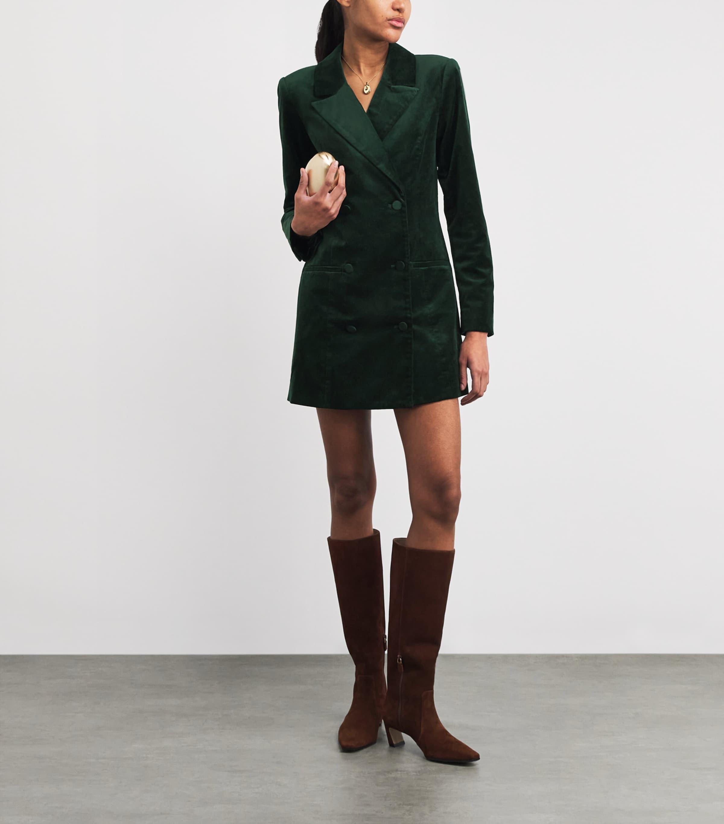 good american velvet blazer mini dress Velvet Blazer Minidress for Women