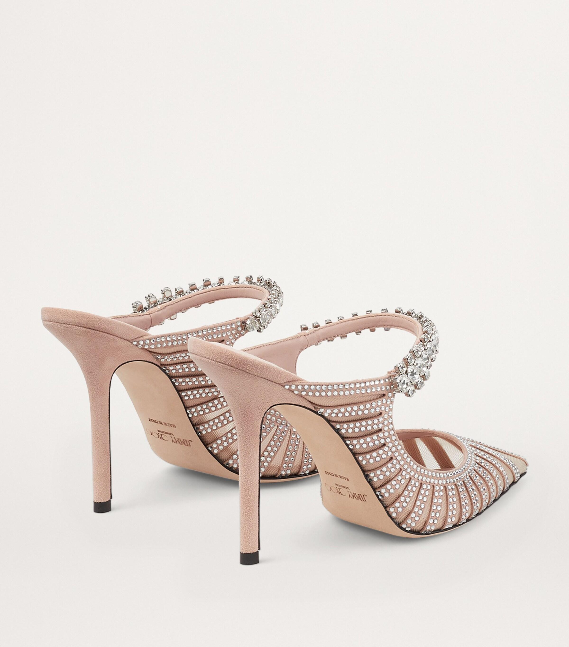 Jimmy Choo Bing 100 Embellished Mules in Pink | Lyst