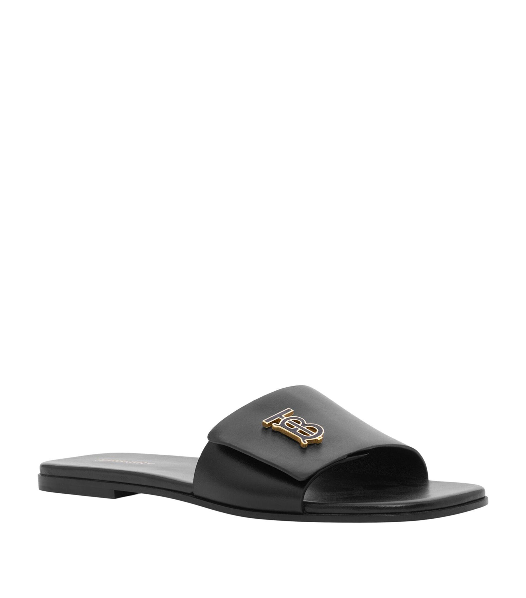 Personalized Luxury: Burberry Monogram Sandals