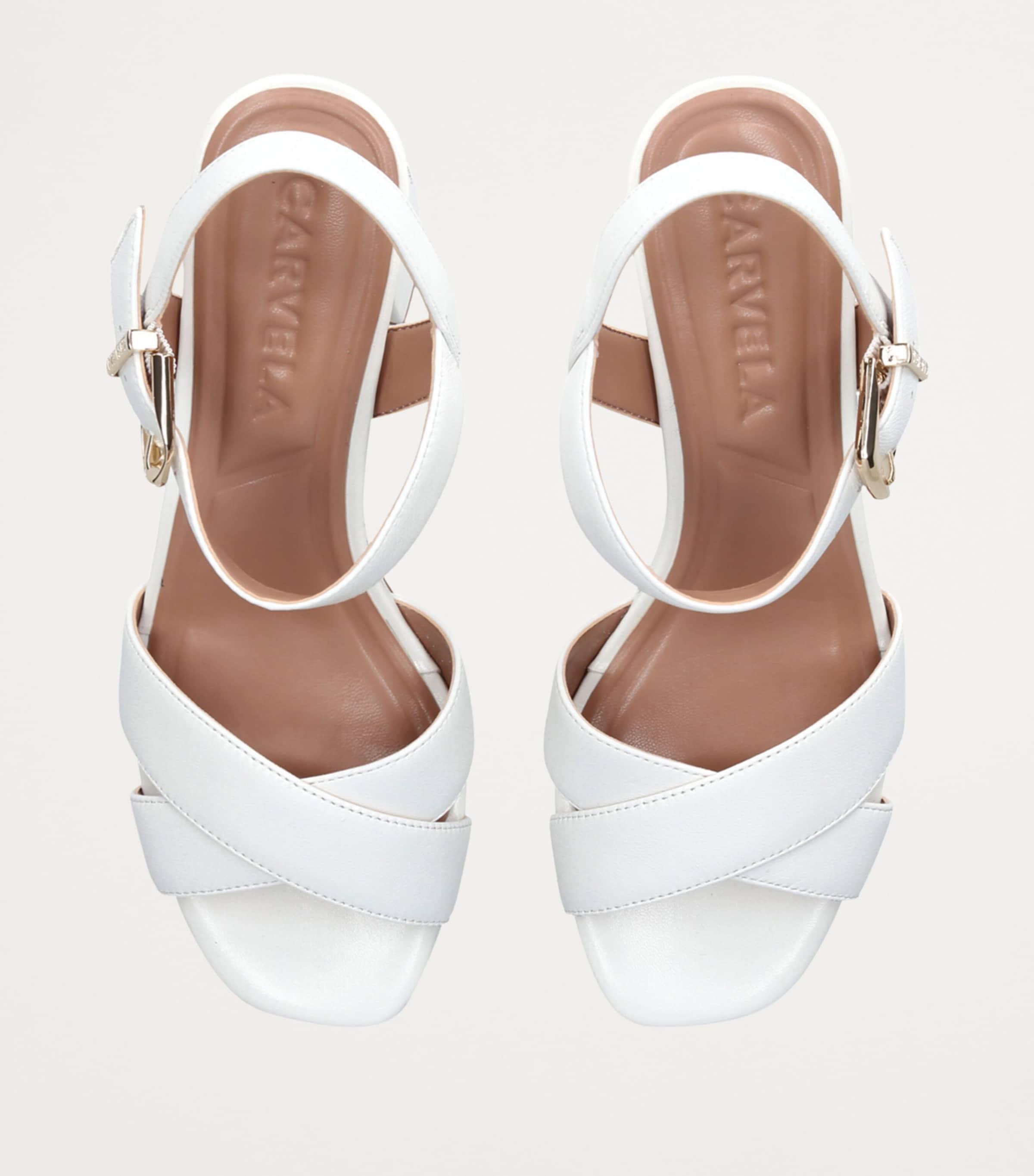 Carvela Kurt Geiger Leather Serafina Sandals in White Lyst UK