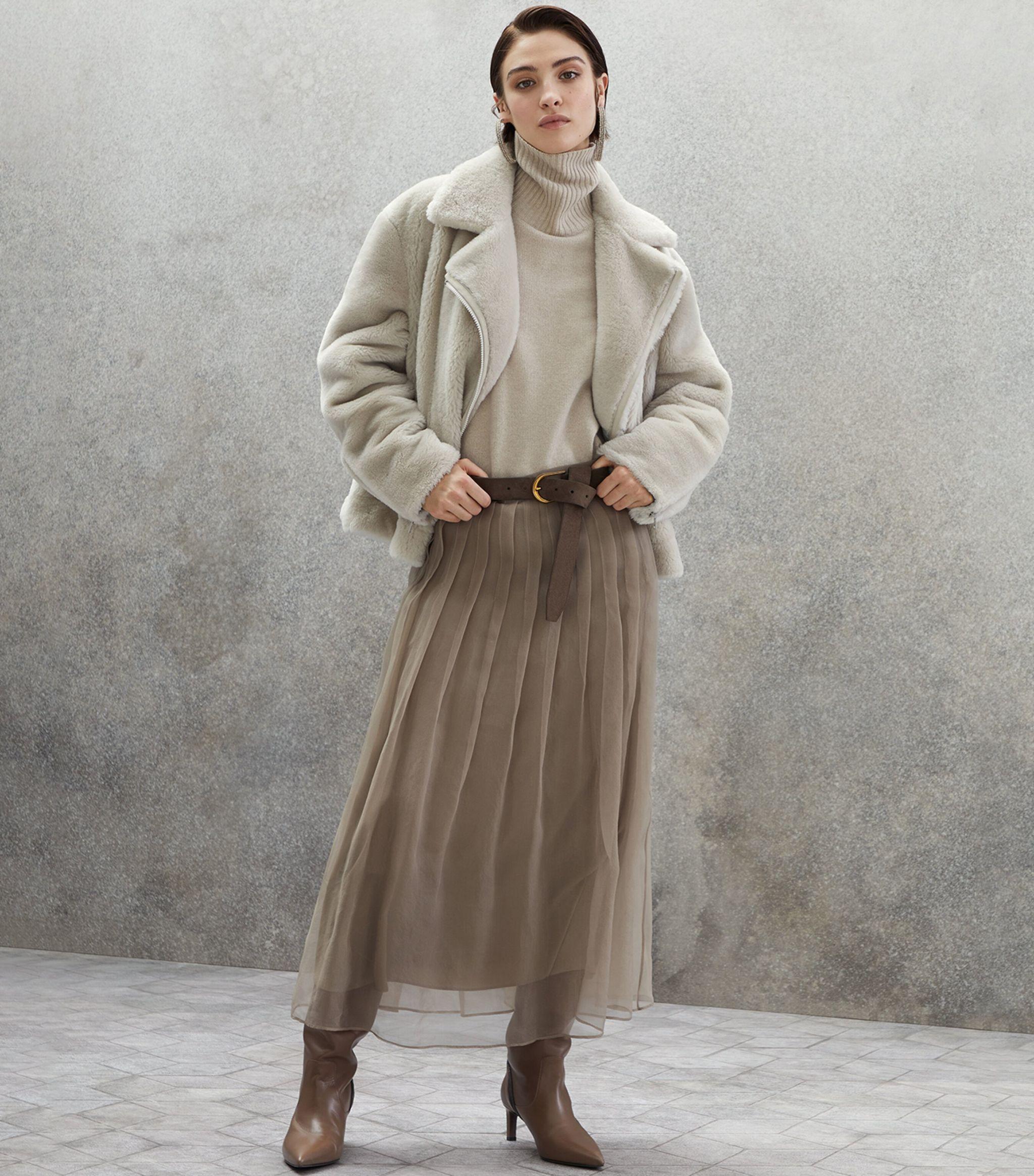 【関税＆送料込み】Brunello Cucinelli Silk Midi Skirt Women's elegant and casual skirts | Brunello Cucinelli