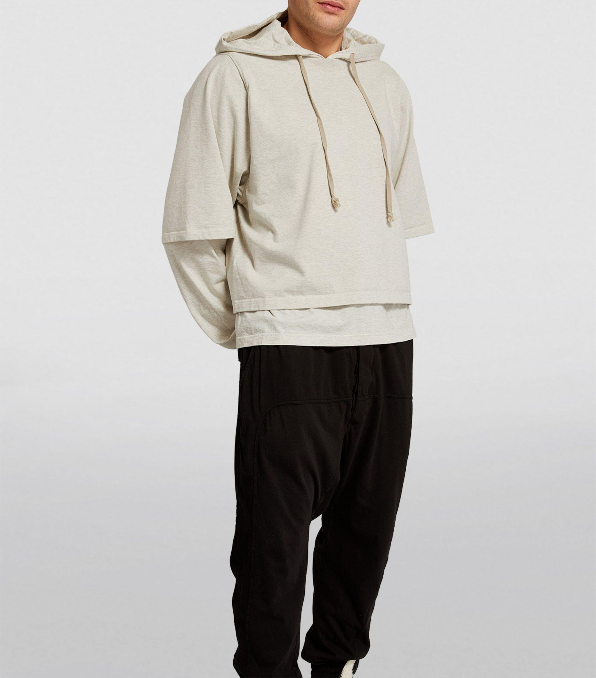 幅広type Rick Owens DRKSHDW Hustler ダブルレイヤー パーカー