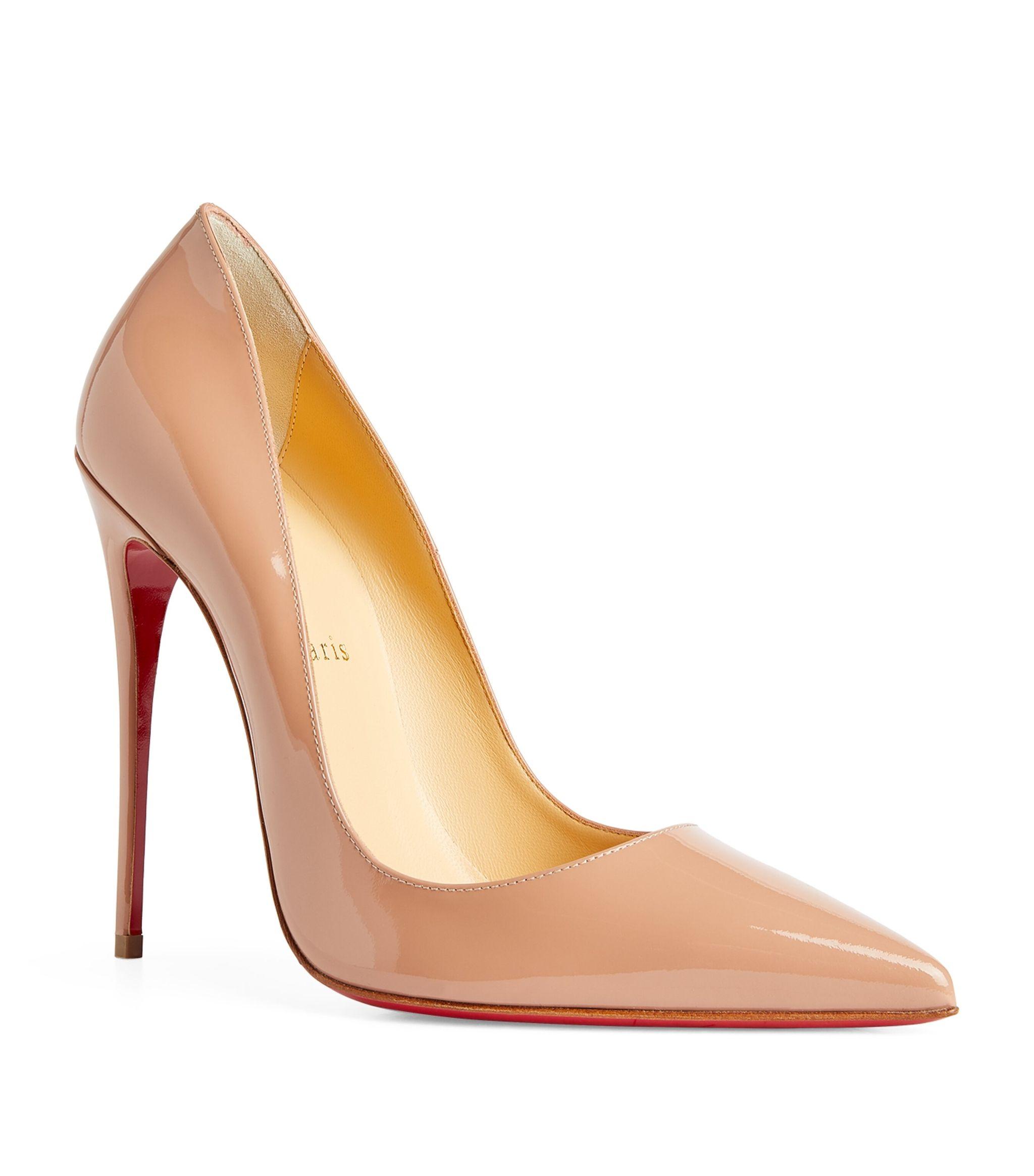 Christian Louboutin So Kate Patent Leather Pumps 120 in Nude 