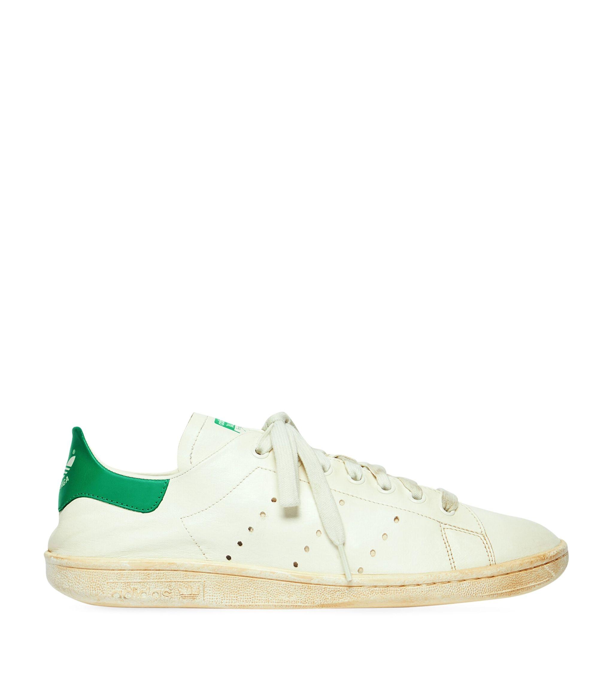 Balenciaga X Adidas Worn-out Stan Smith Sneakers in Green | Lyst