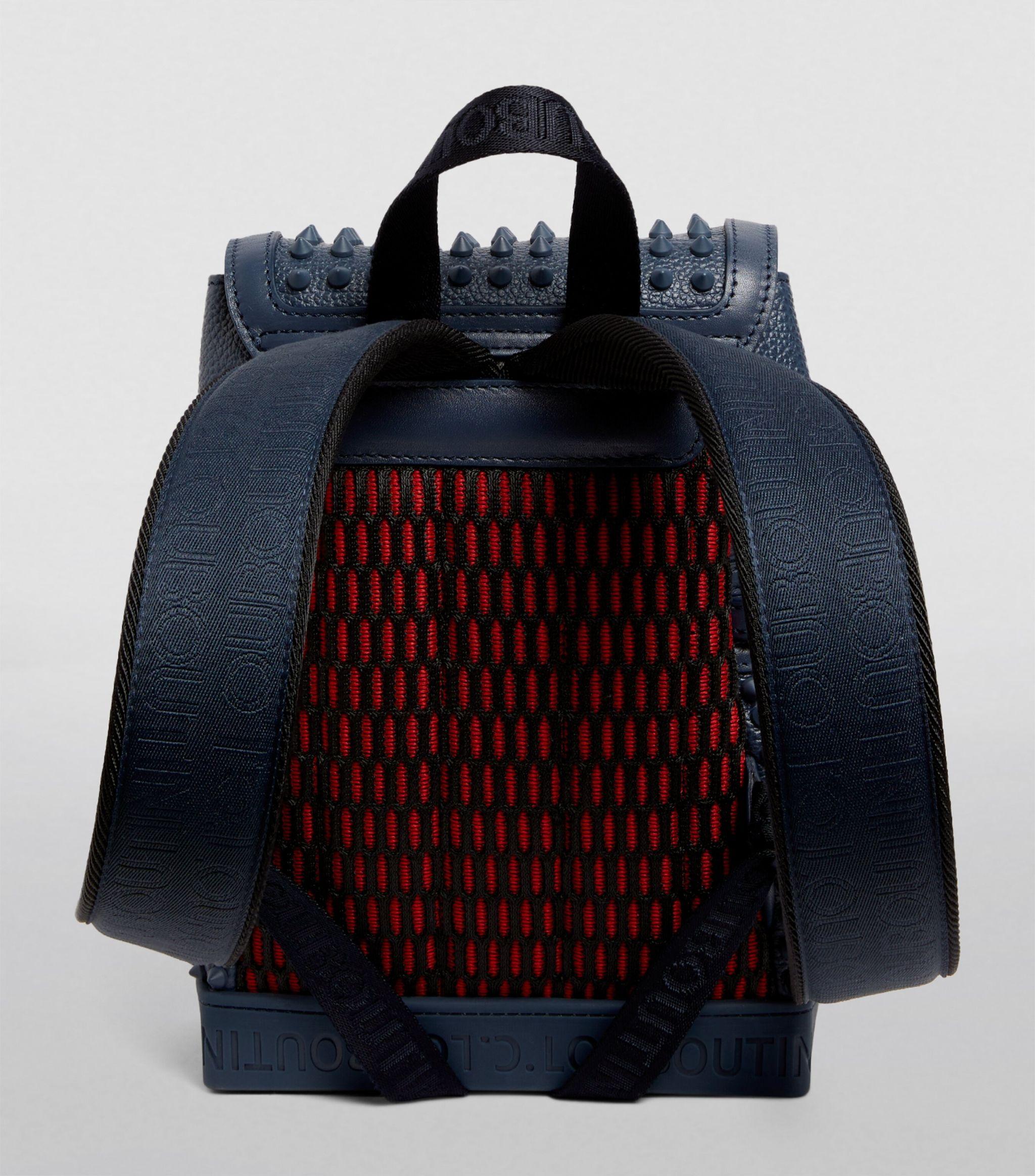 Christian Louboutin Black/Red 'Explorafunk' Studded Leather Backpack – The  Little Bird