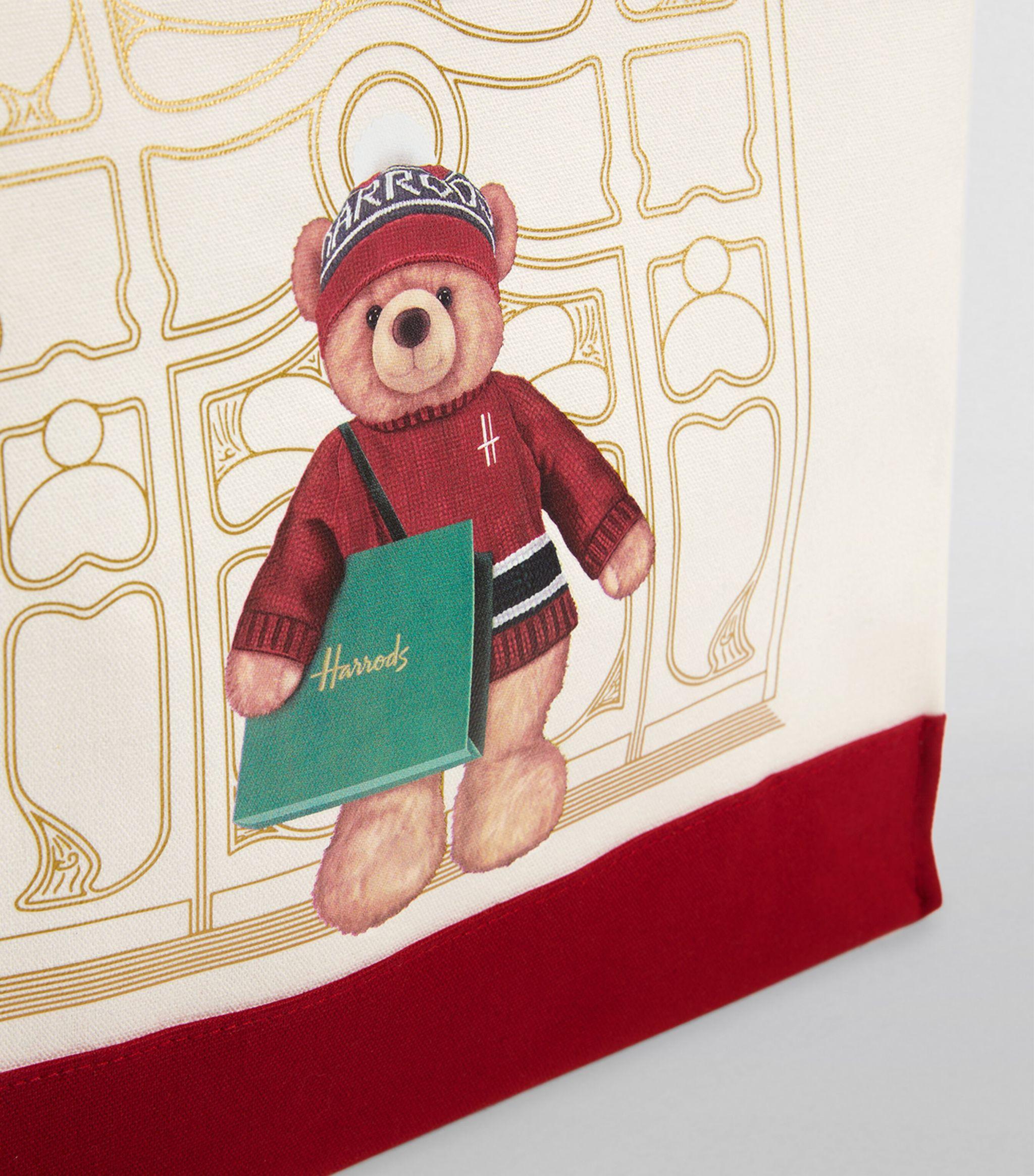Harrods Christmas Bear 2023 Canvas Bag in Red Lyst
