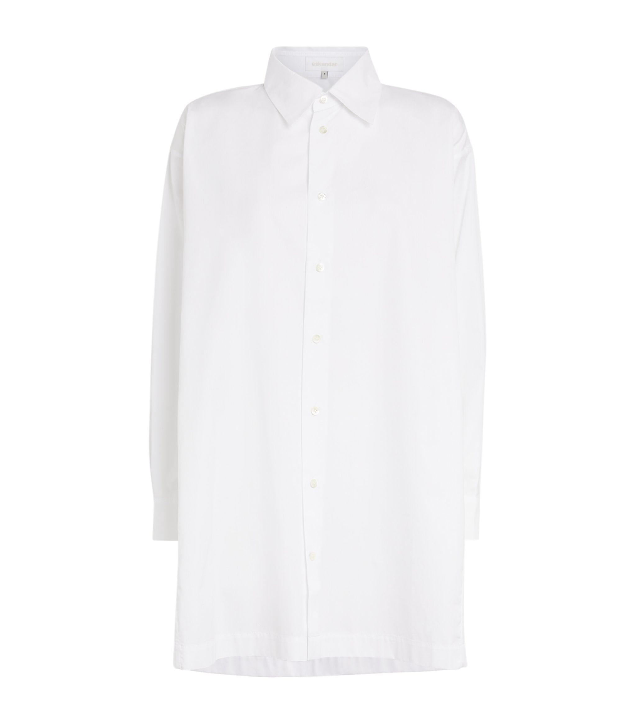 Eskandar Side Panelled Shirt in White | Lyst Canada