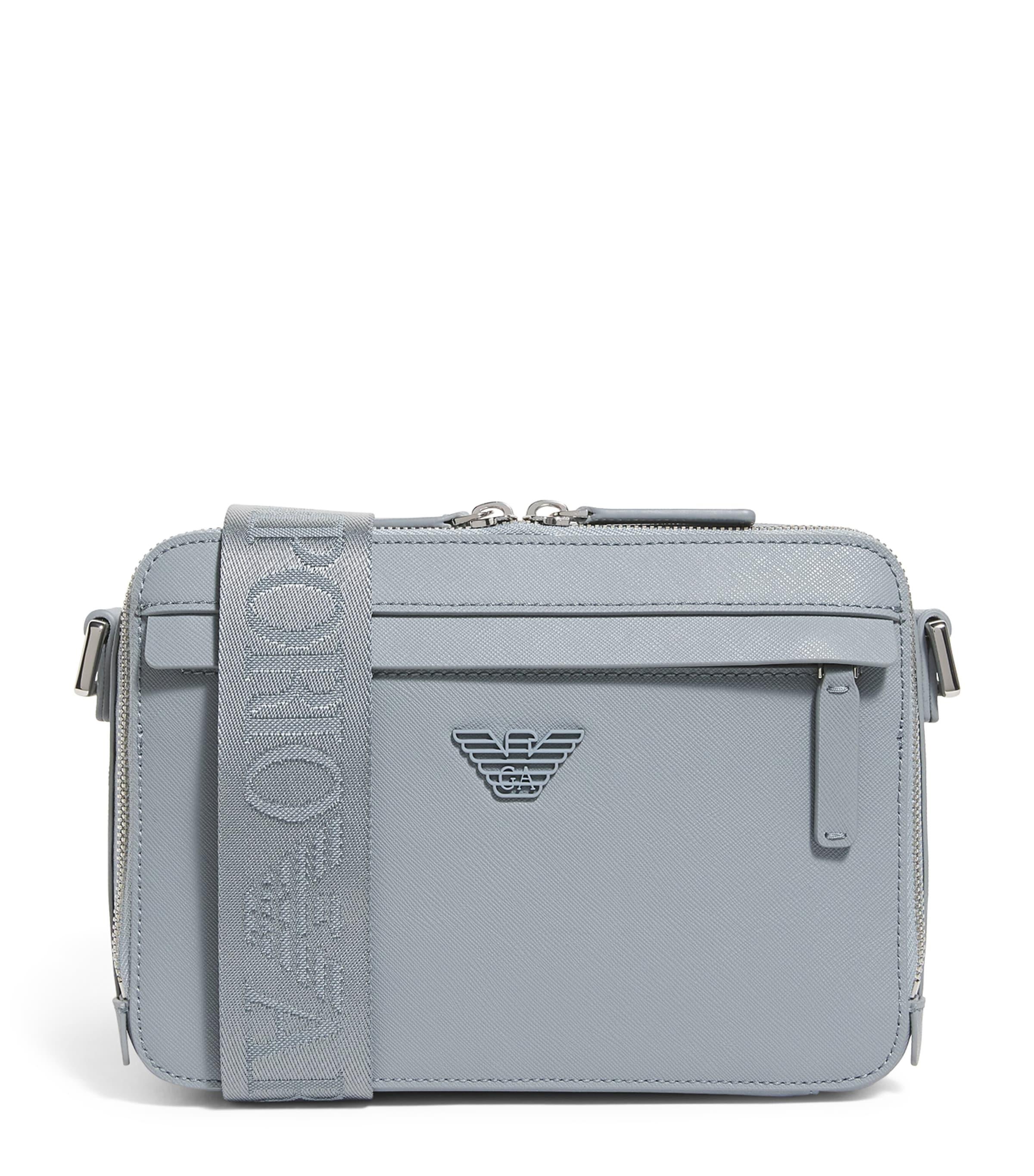 Emporio Armani Logo Camera Cross-Body Bag in Grey for Men | Lyst UK