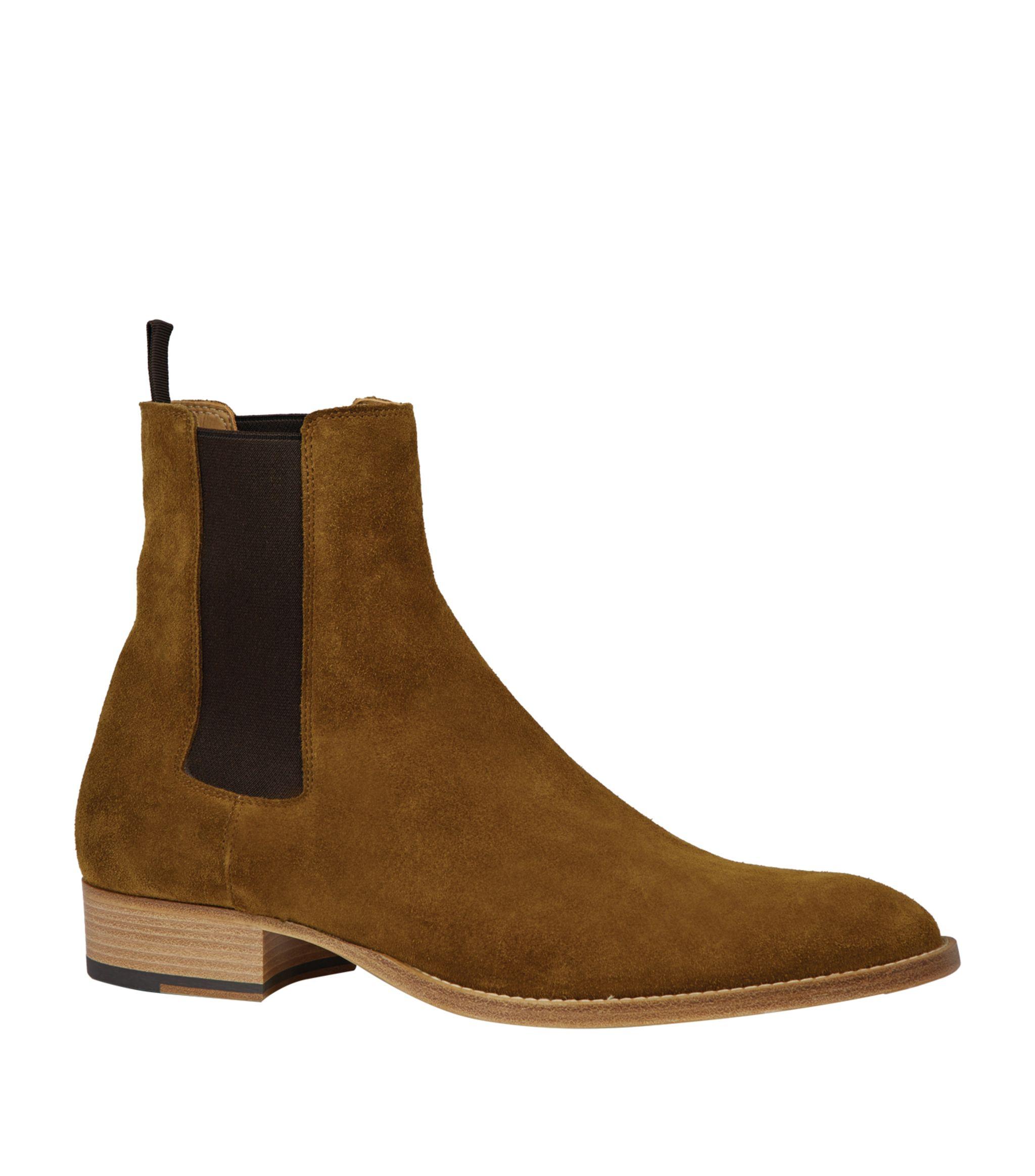 Sandro Suede Chelsea Boots in Brown for Men | Lyst