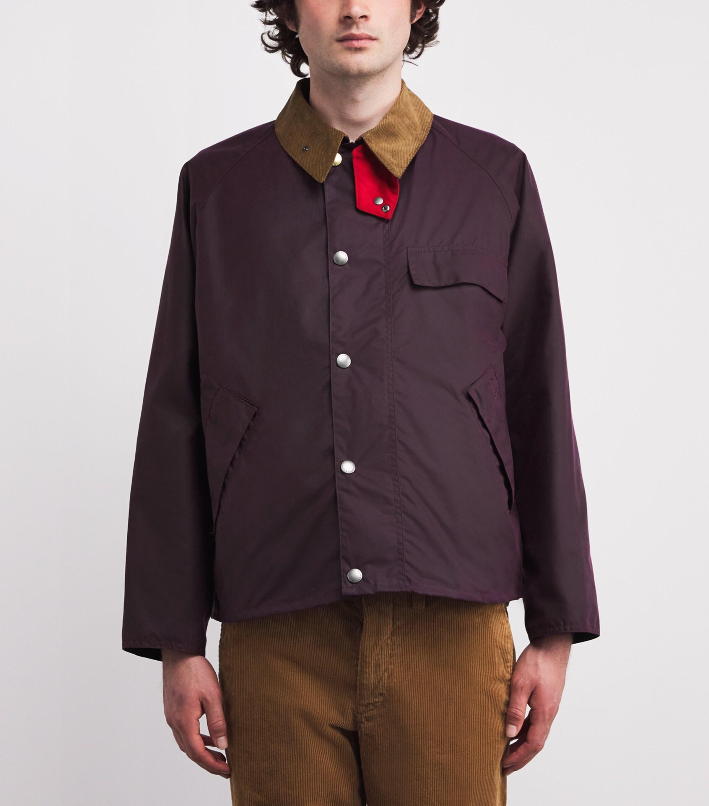 Barbour X Paul Smith Transport Waxed Jacket in Purple for Men | Lyst