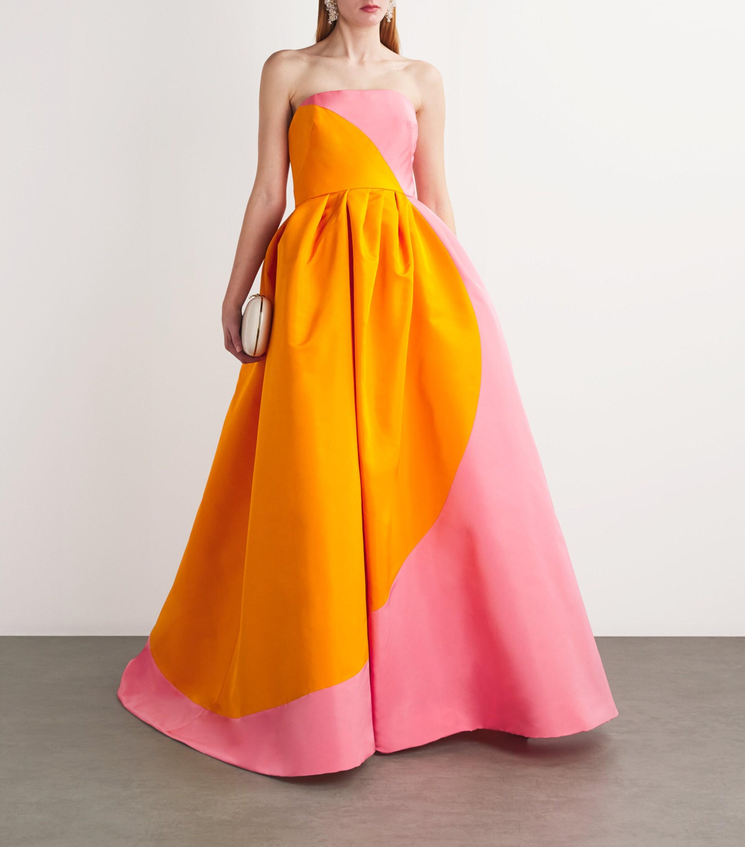 open lace back dress Carolina Herrera Sequined Strapless Gown Dress  Runway Catalog