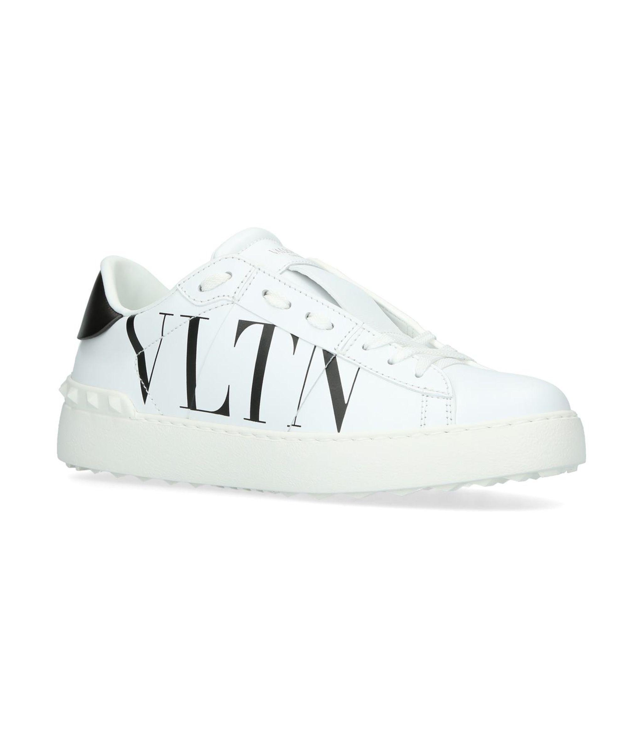 Valentino Leather Garavani Vltn Open Sneakers in White - Lyst