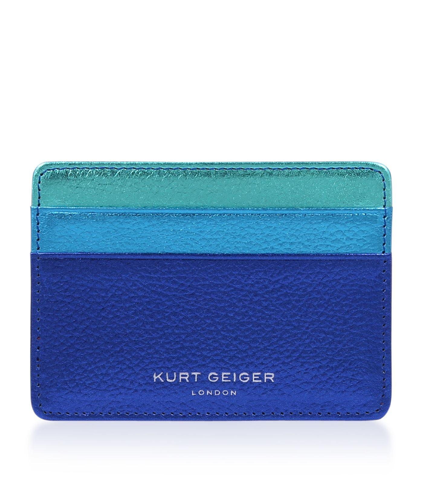 Kurt Geiger Unisex Card Holder Rainbow Leather in Blue | Lyst Canada