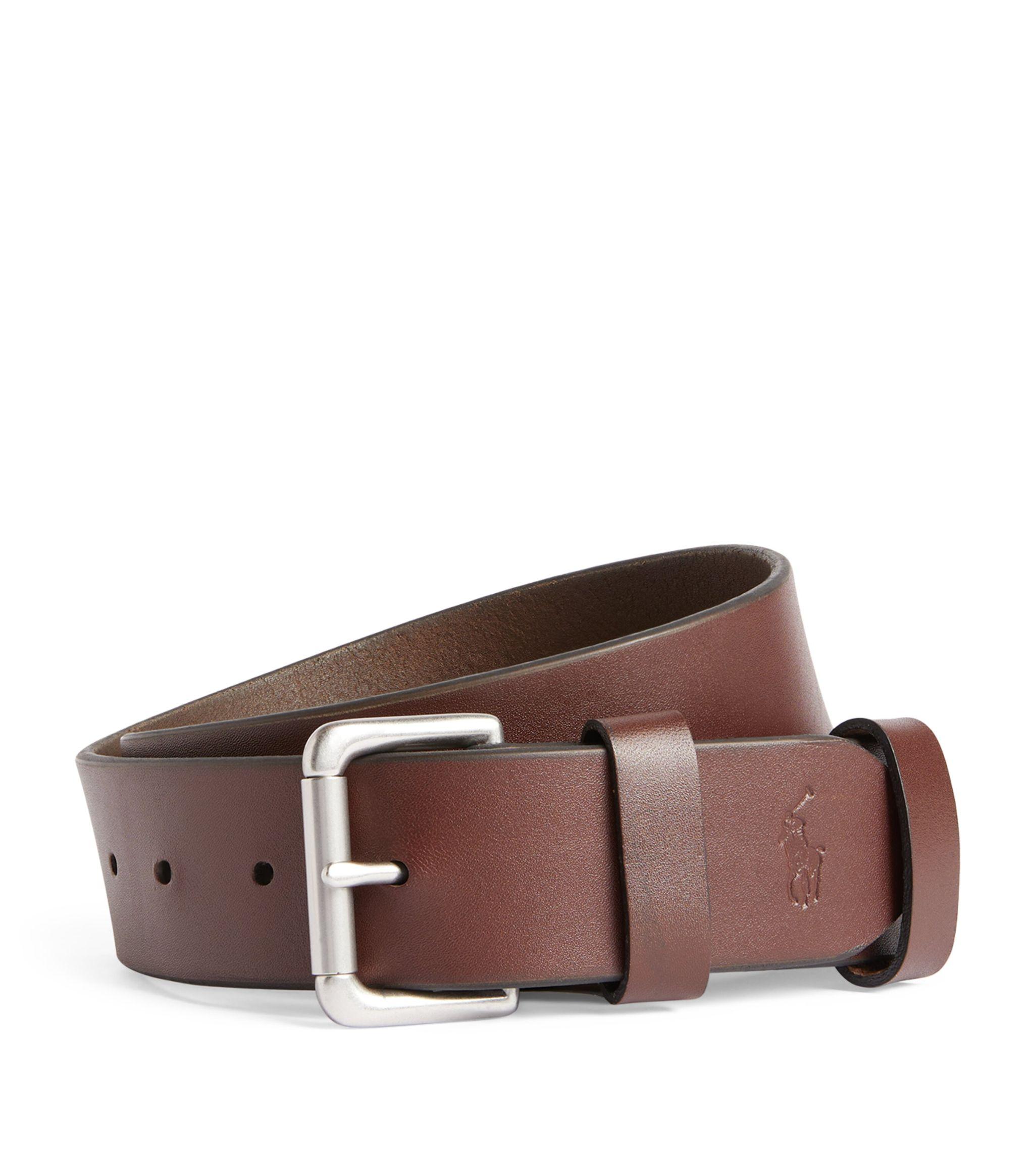 Polo Ralph Lauren Leather Roller Buckle Belt in Brown for Men | Lyst