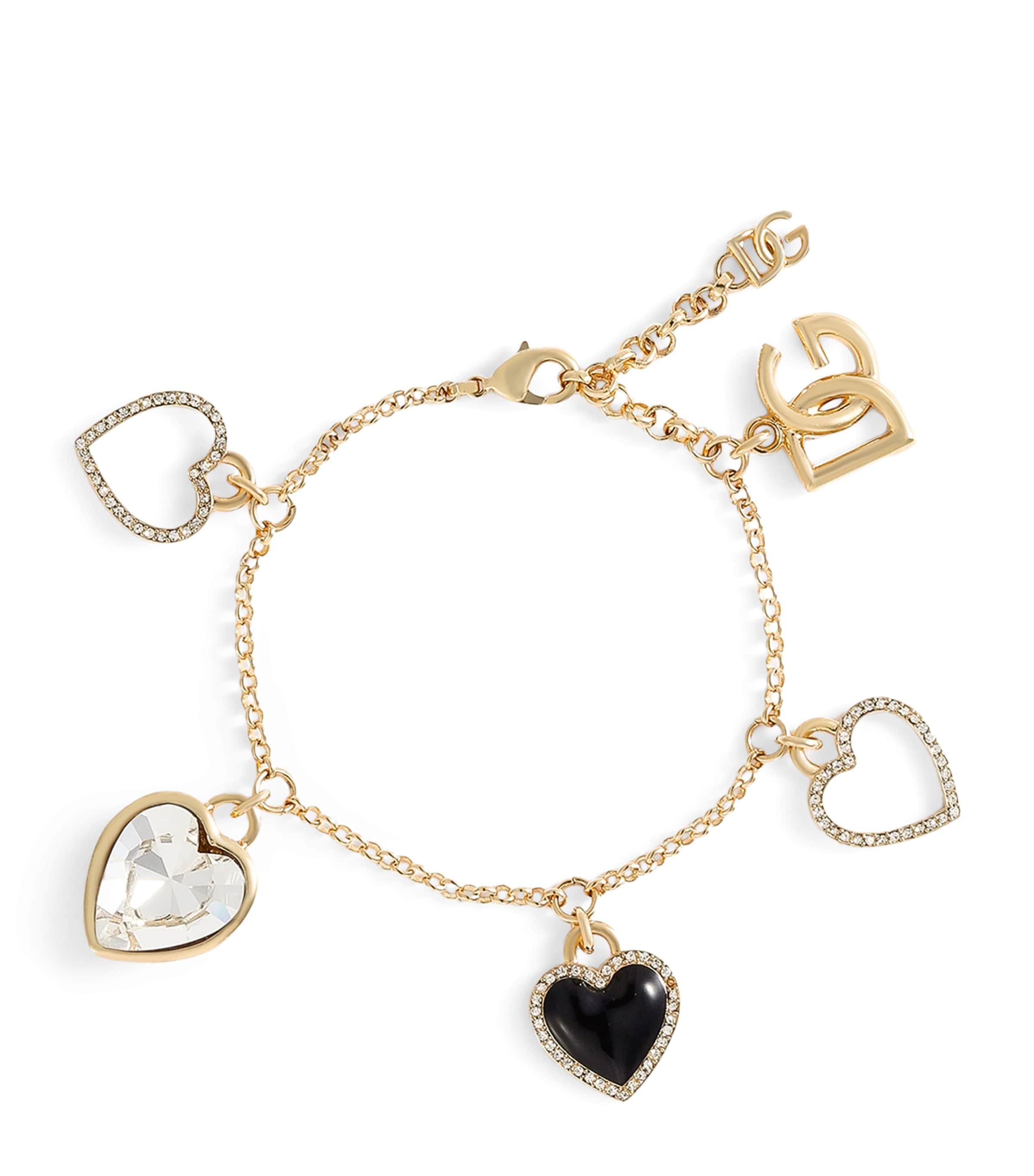 DOLCE&GABBANA Heart stone Gold Bangle Dolce & Gabbana Bracelets