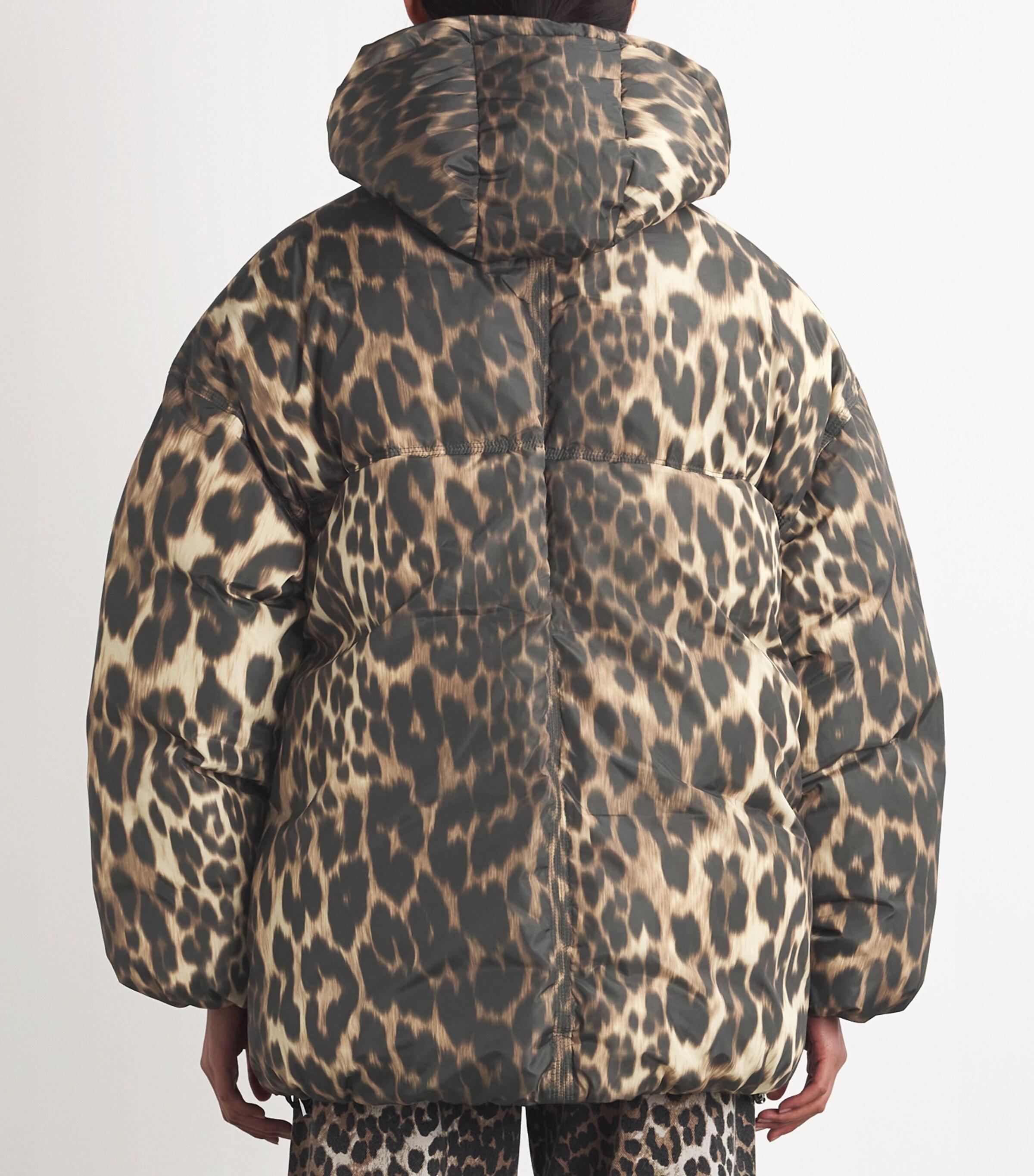 Puffer Jacket Ganni Leopard Jacket Ganni Leopard Puffer Jacket In