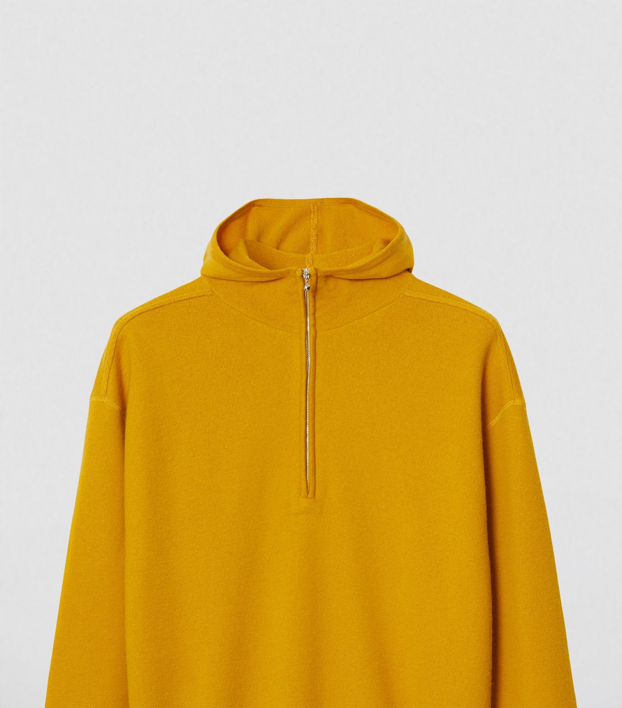 Burberry Wool Half-zip Hoodie in Yellow for Men | Lyst