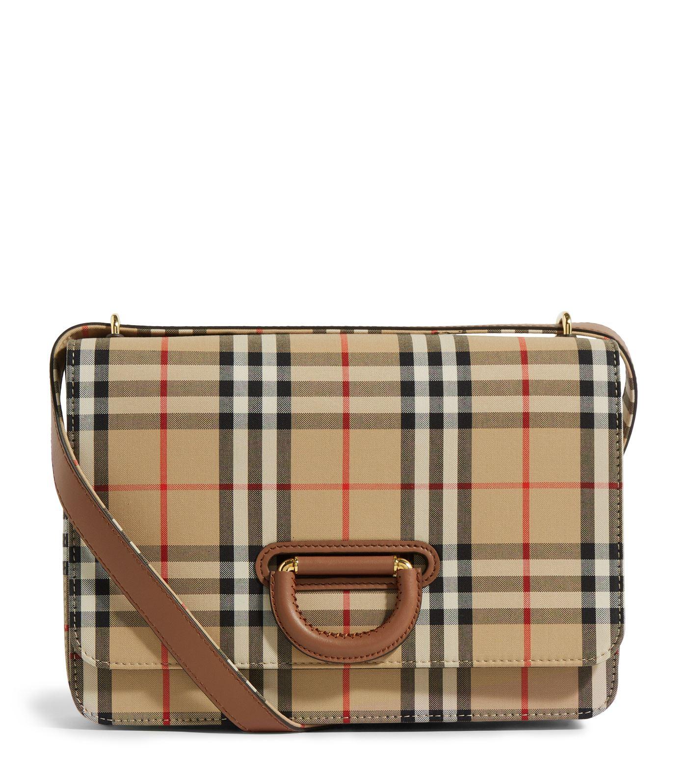Burberry Medium Vintage Check Dring Cross Body Bag in Natural Lyst