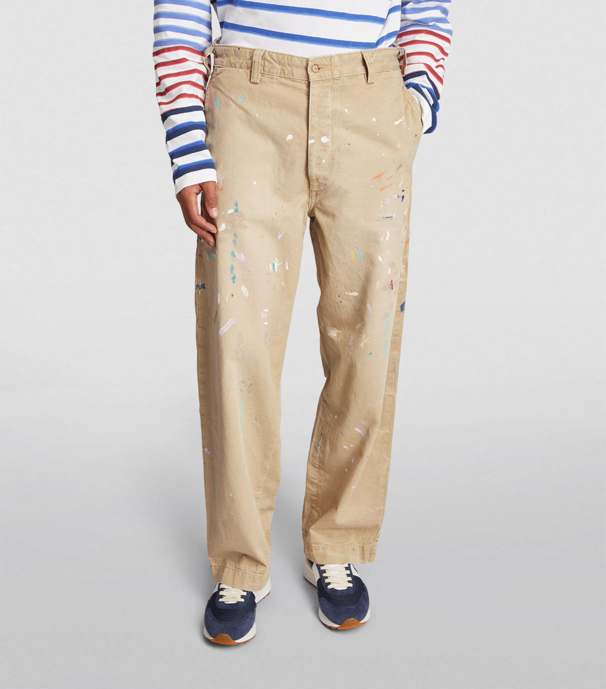Polo Ralph Lauren Cotton Paint-splatter Chinos in Natural for Men