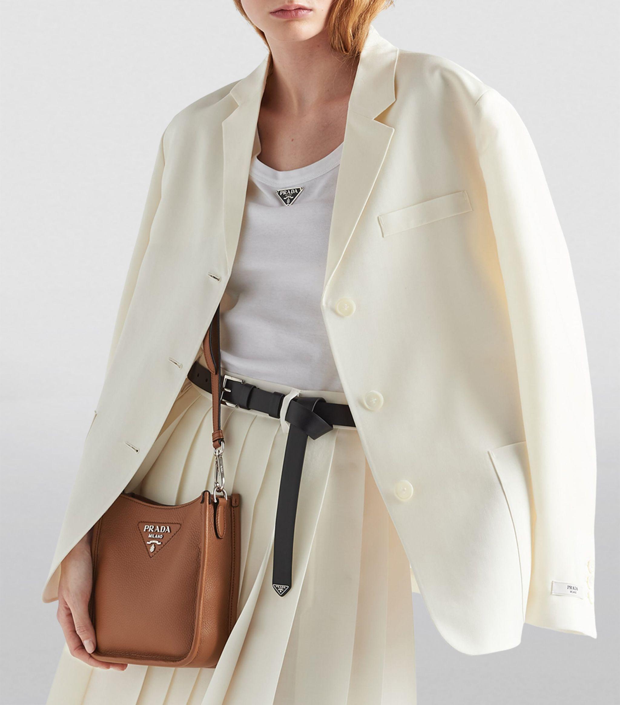 Prada mini leather bucket bag sale