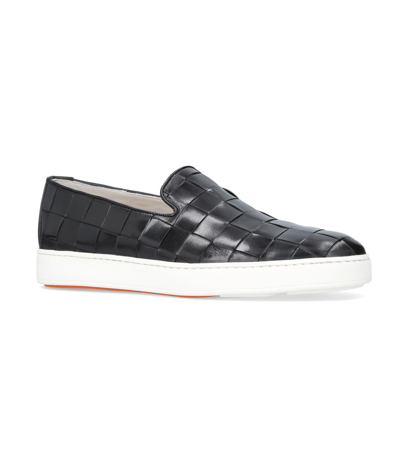 santoni slip on sneakers