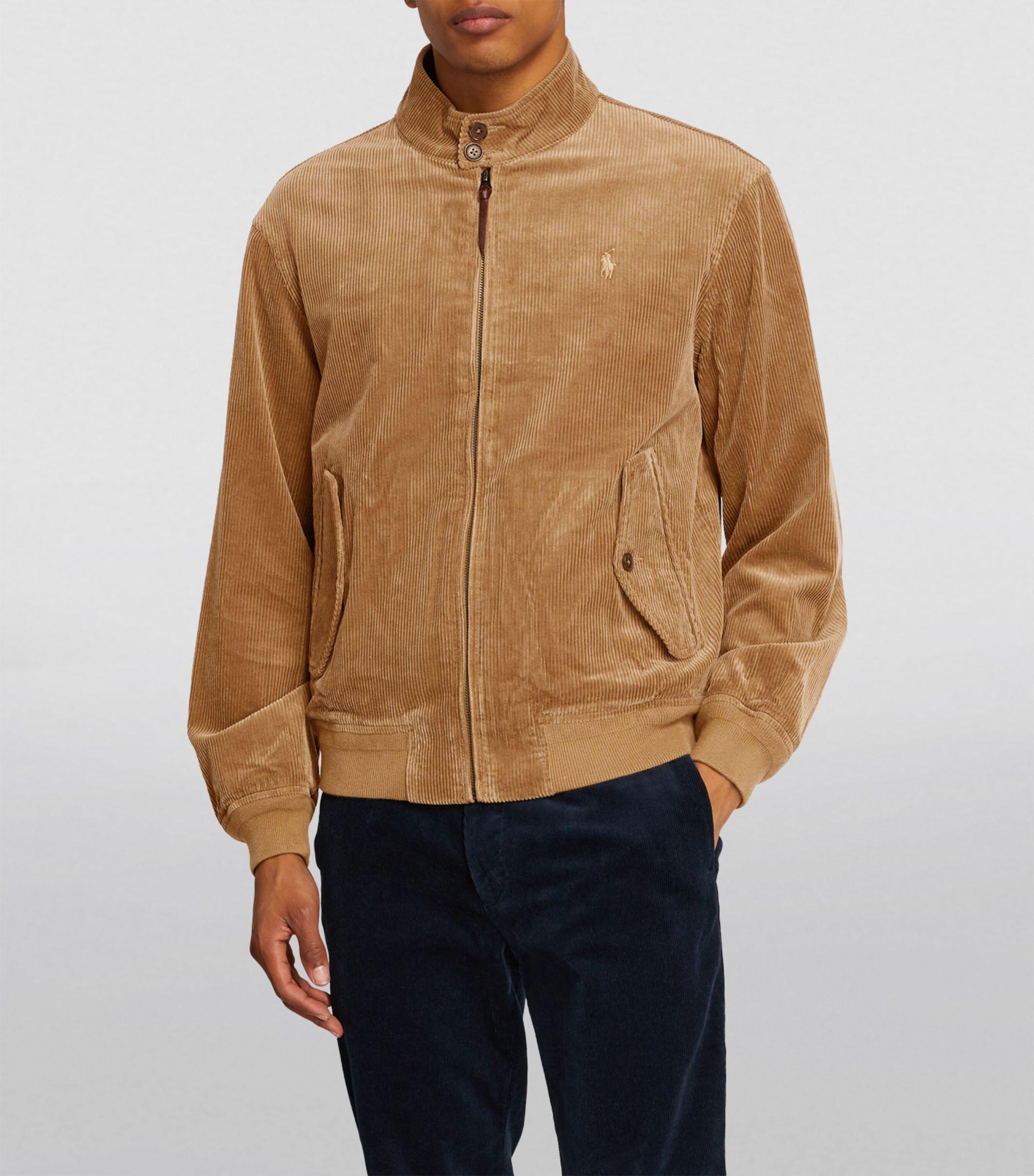 Polo Ralph Lauren Corduroy Bomber Jacket in Brown for Men | Lyst