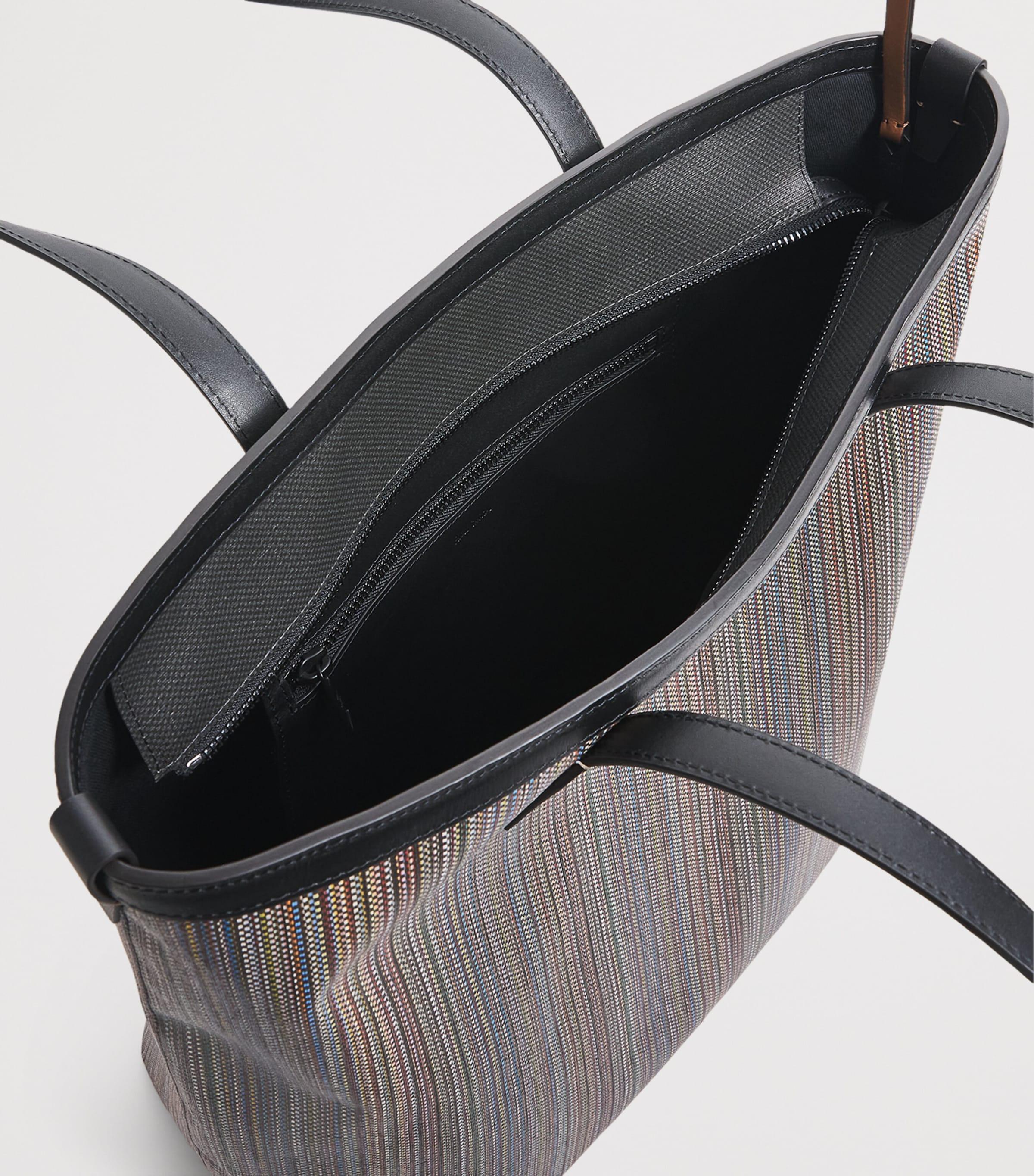 Paul Smith Coated Canvas Signature Stripe Tote Bag in Grey | Lyst UK