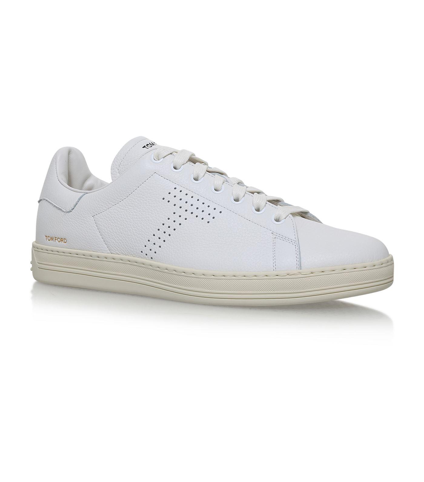 Tom Ford Warwick Leather Sneakers in White for Men | Lyst