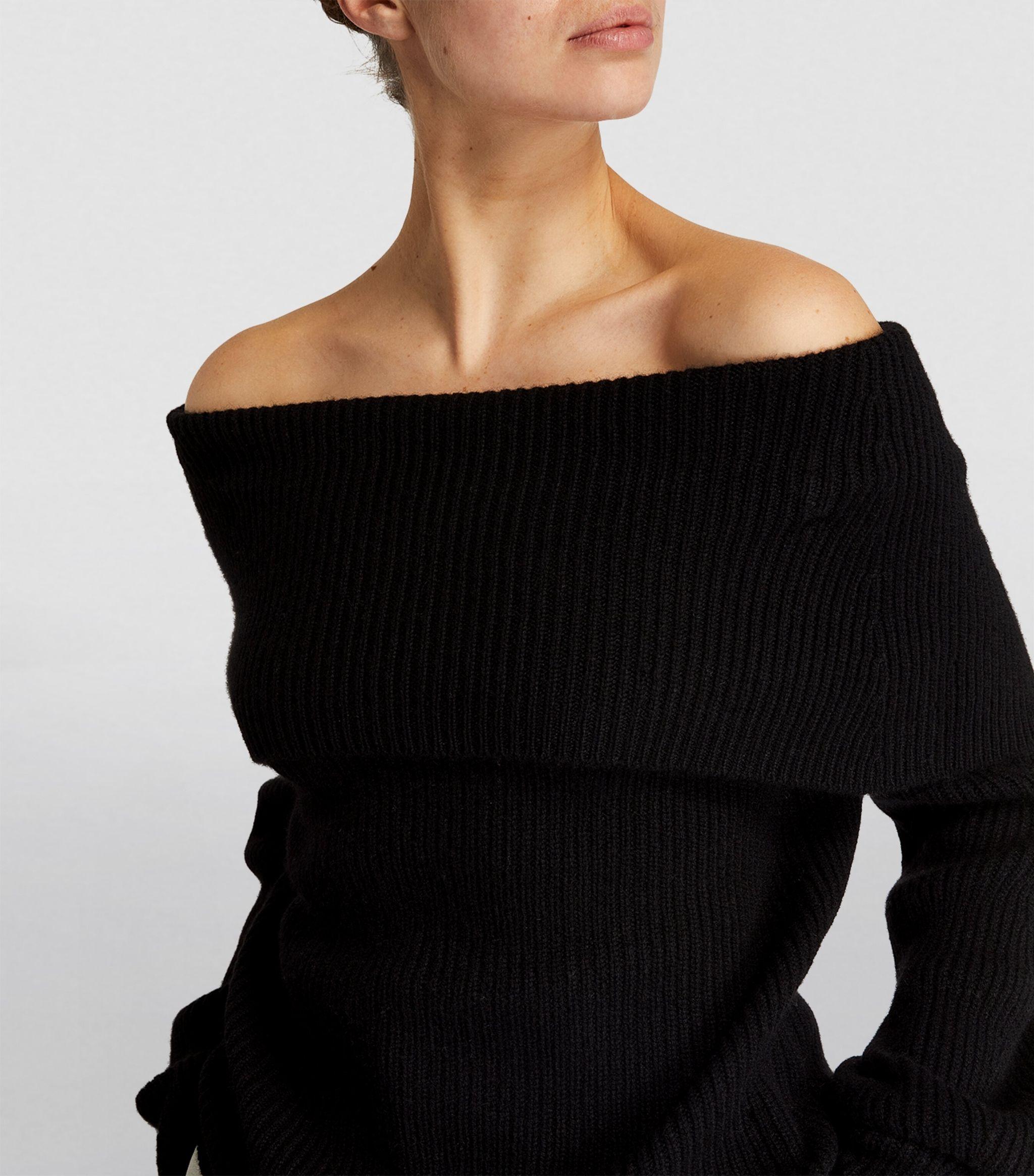 Off the deals shoulder cashmere jumper