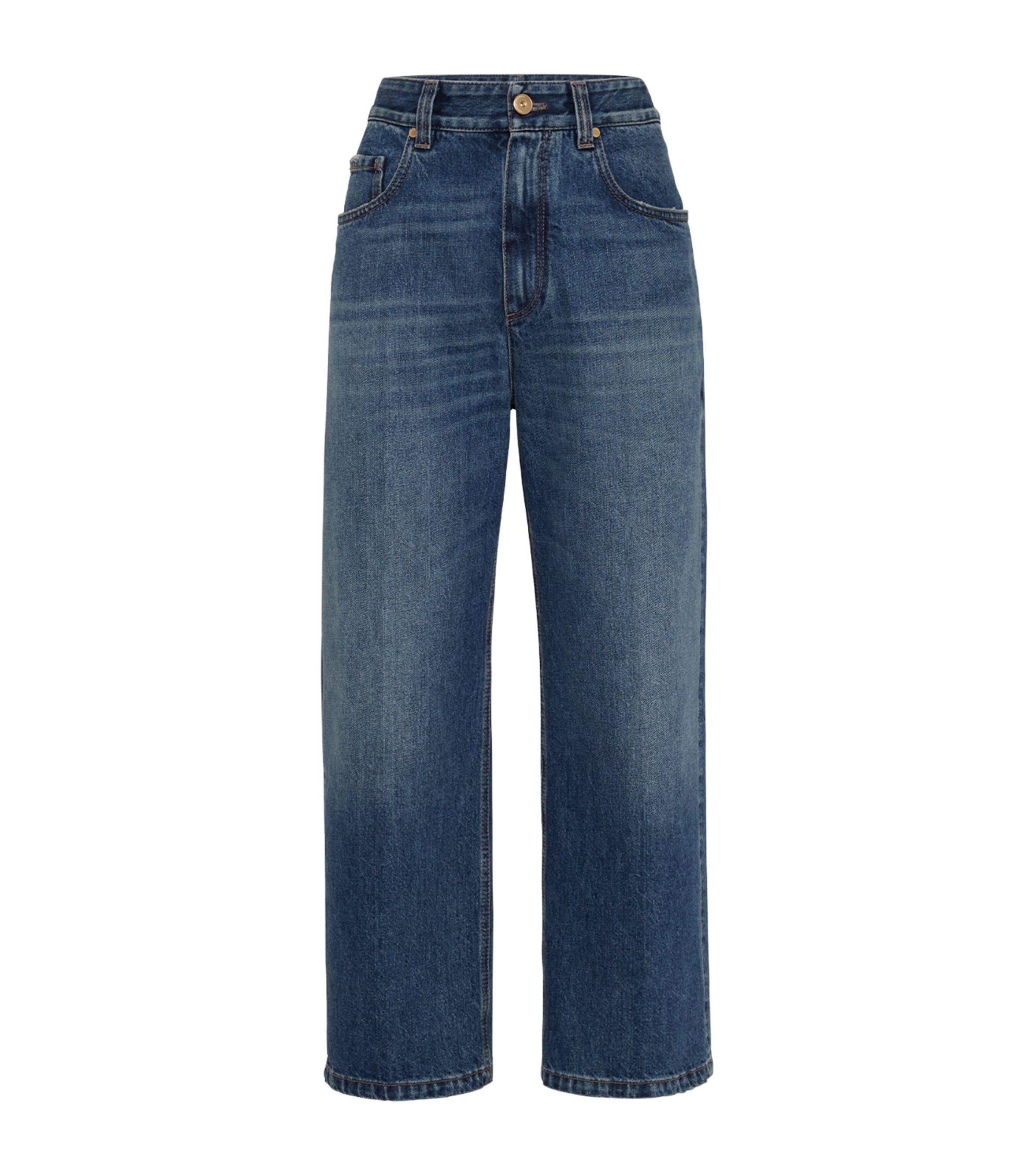 デニム・ジーパン Brunello Cucinelli Contemporary Loose Jeans Contemporary Loose trousers for Woman in Grey Denim