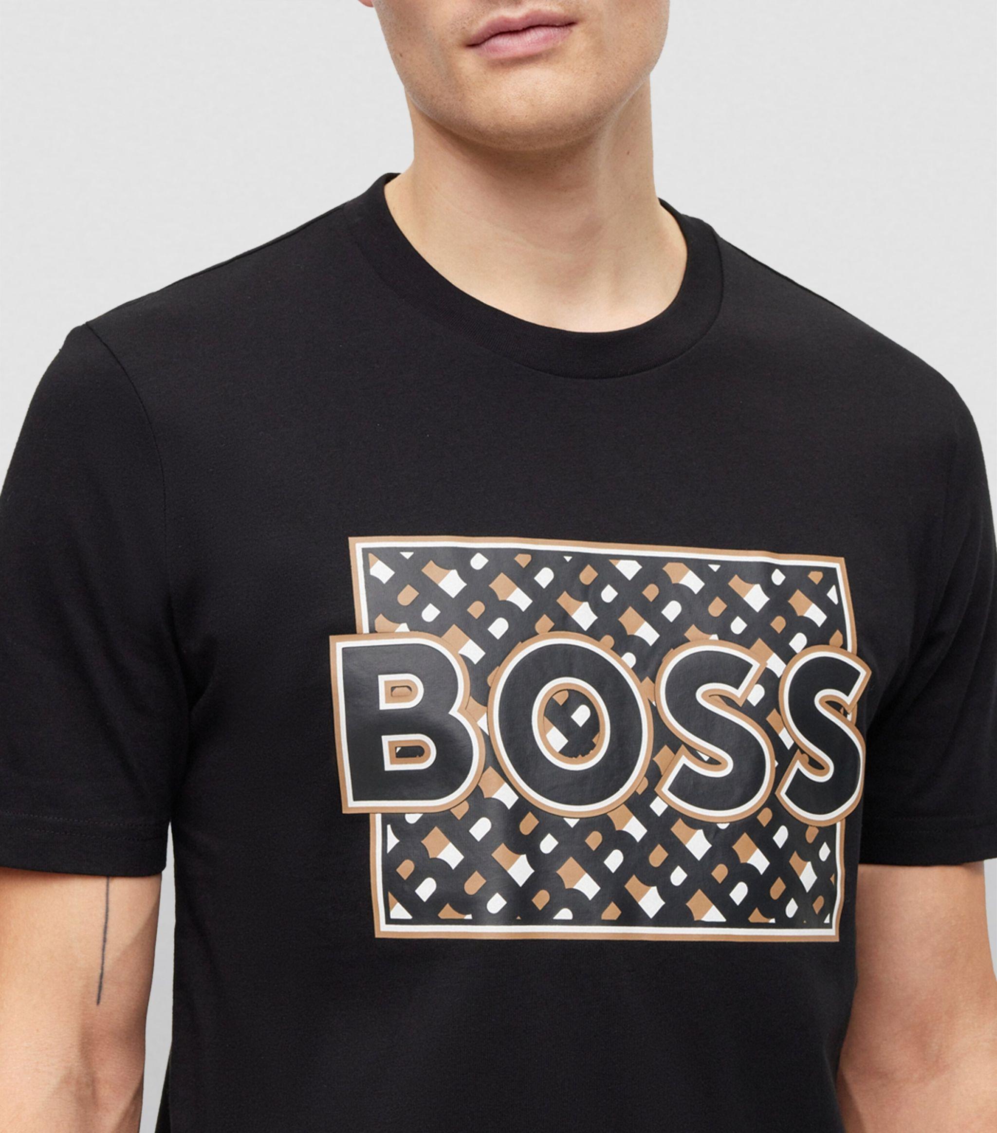 HUGO Logo BOSS for BOSS in Lyst Black T-shirt | by Men