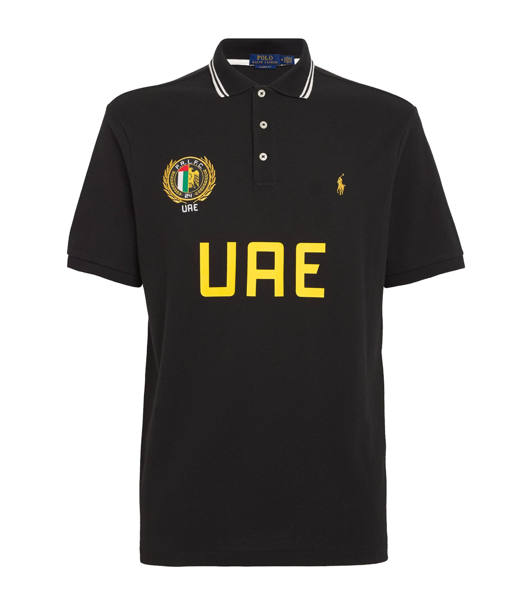Polo Ralph Lauren Cotton Uae Polo Shirt in Black for Men | Lyst