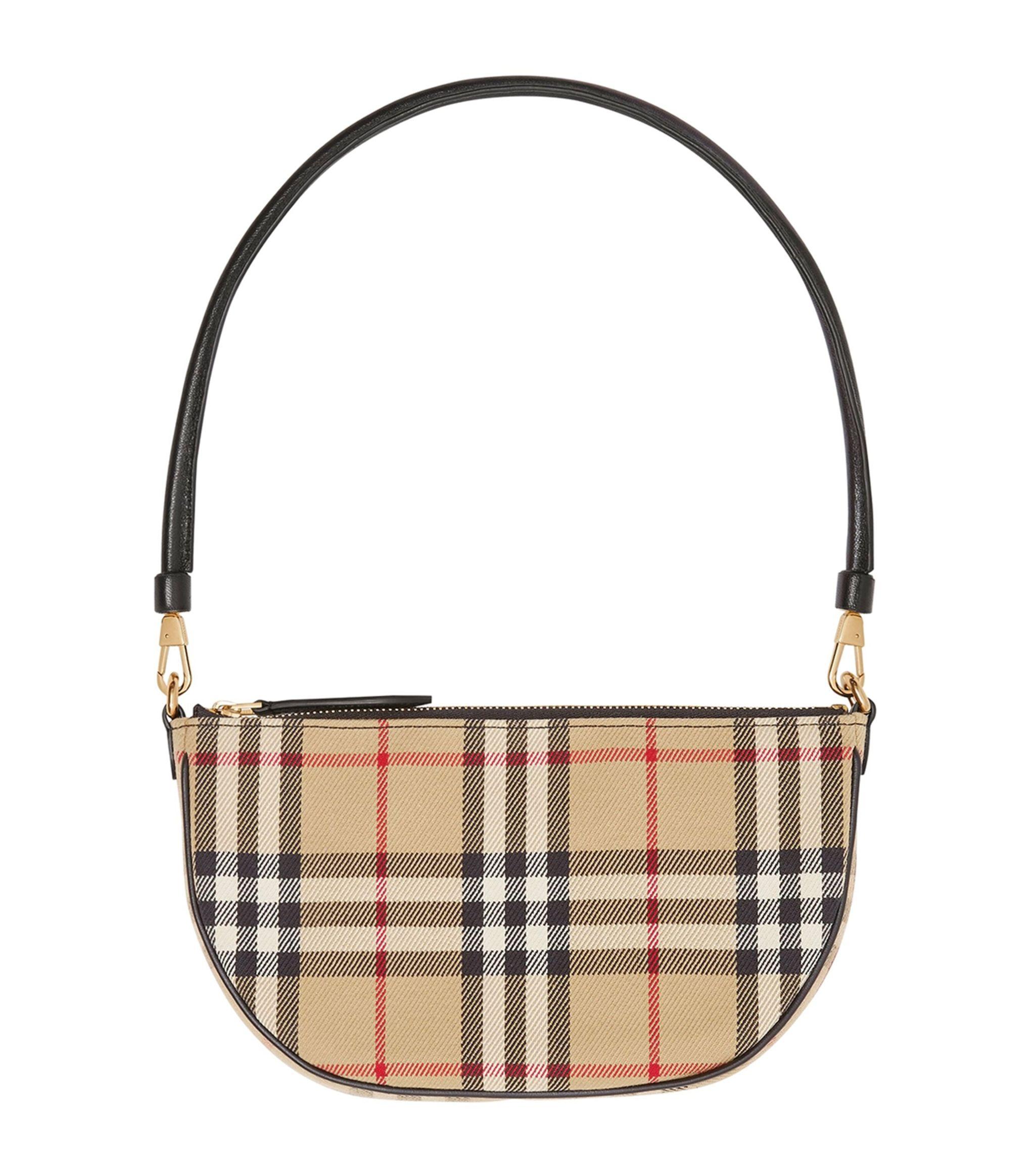 Burberry Leather Vintage Check Olympia Bag | Lyst