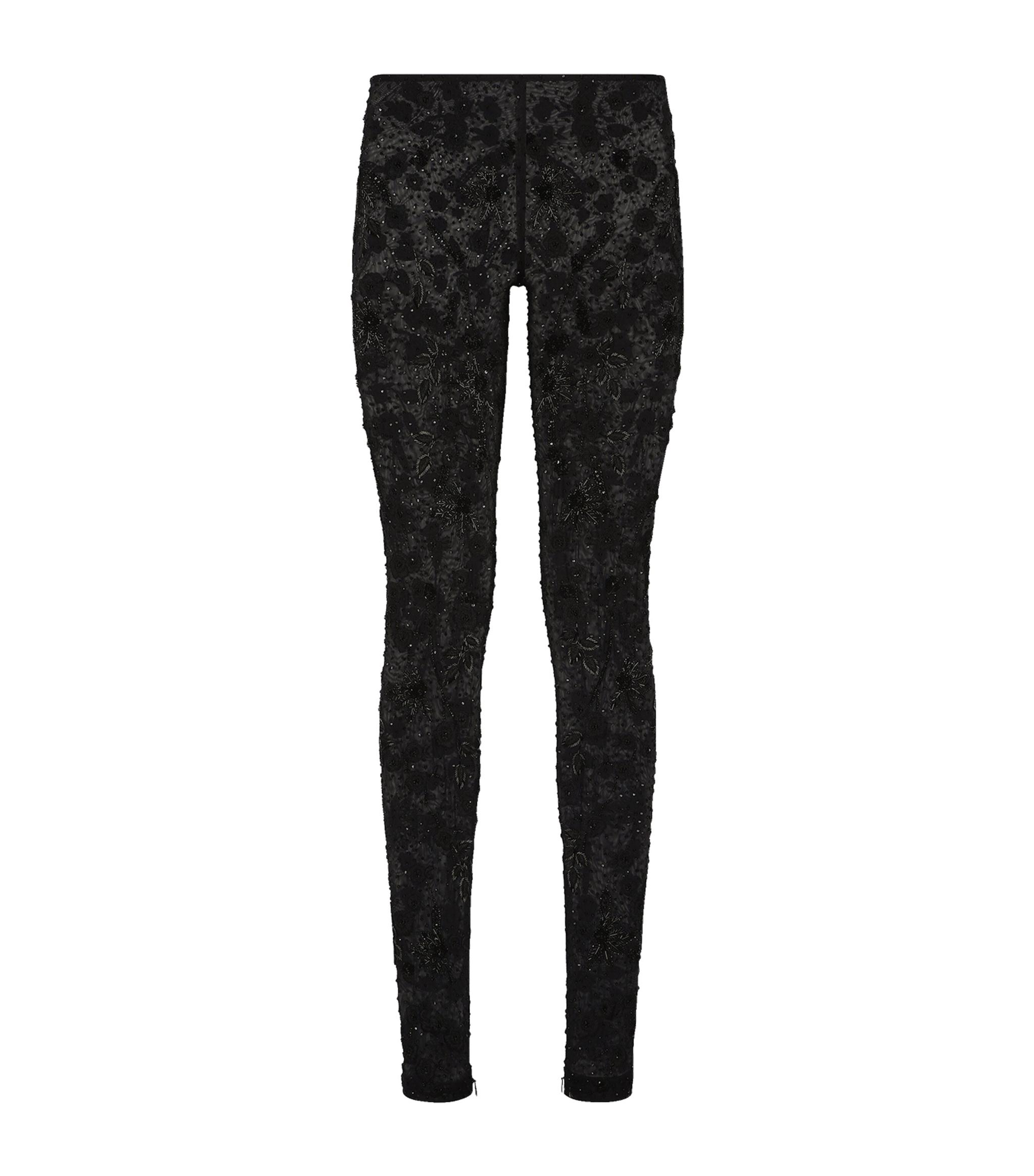 Dolce & Gabbana Kim Dolce&gabbana Floralembellished Leggings in Black