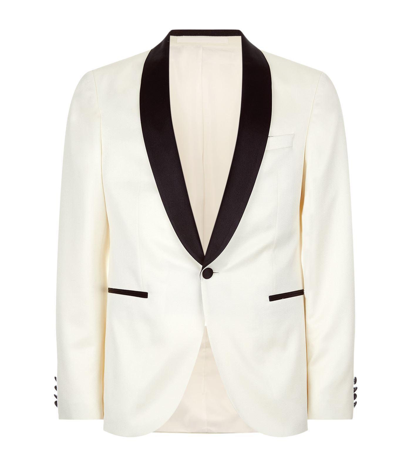 BOSS by HUGO BOSS Wool Nemir Dinner Jacket in White for Men - Lyst