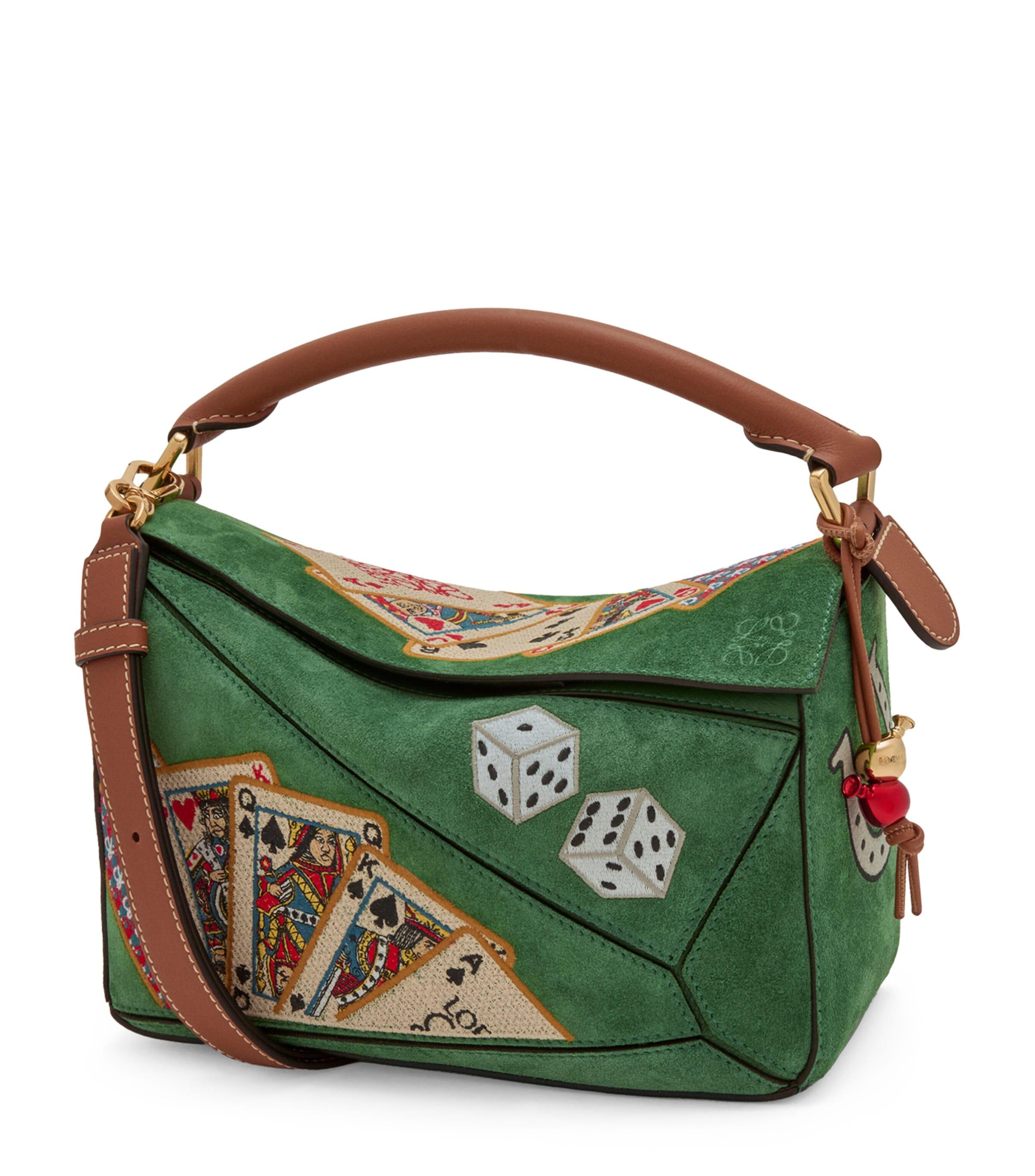 Loewe Puzzle 10 Re-Edition Ss18 Runway Top-Handle Bag in Green | Lyst