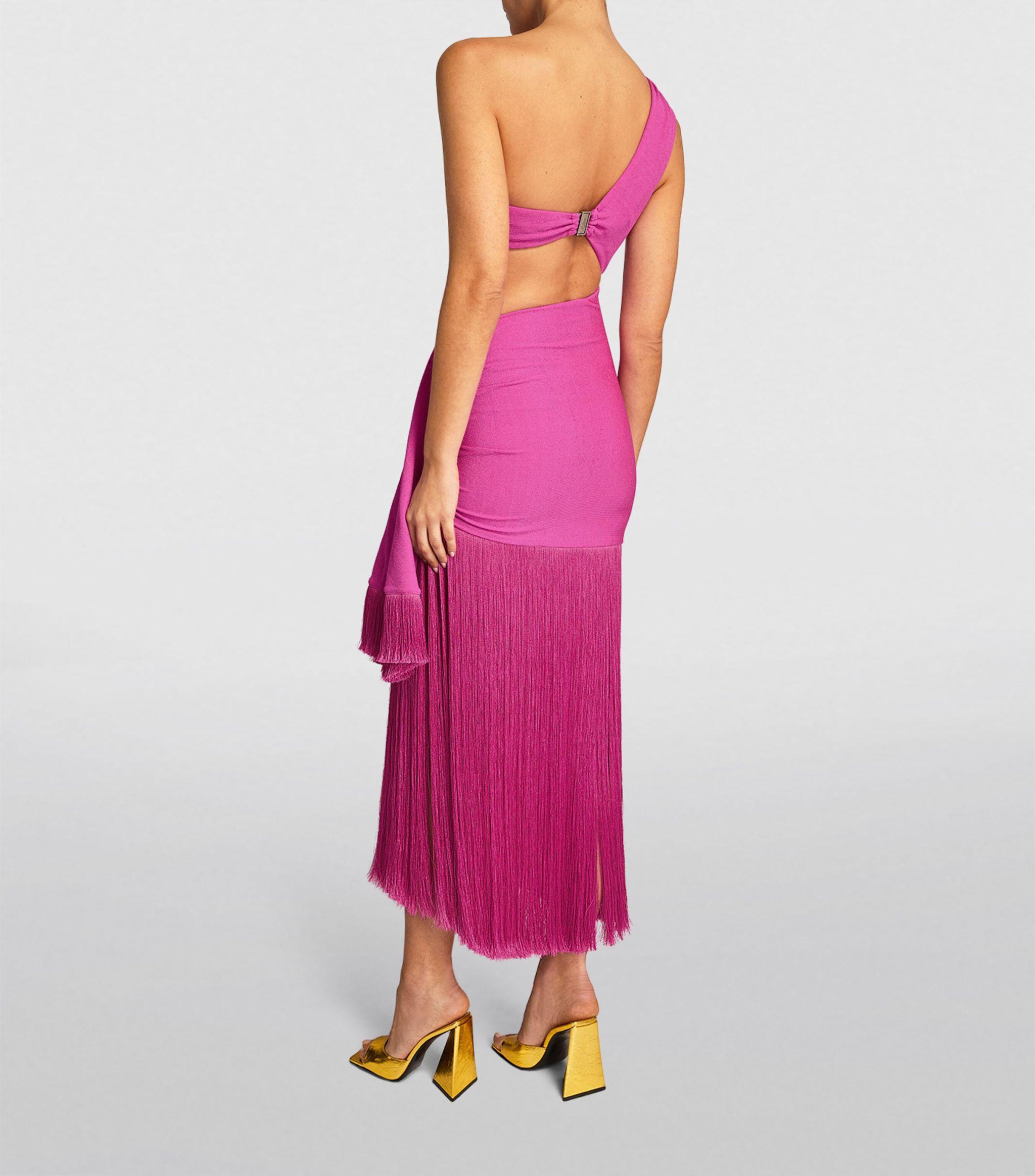 patbo pink fringe dress Buy PatBO Pink Sleeveless Fringe Maxi Dress For Women Online