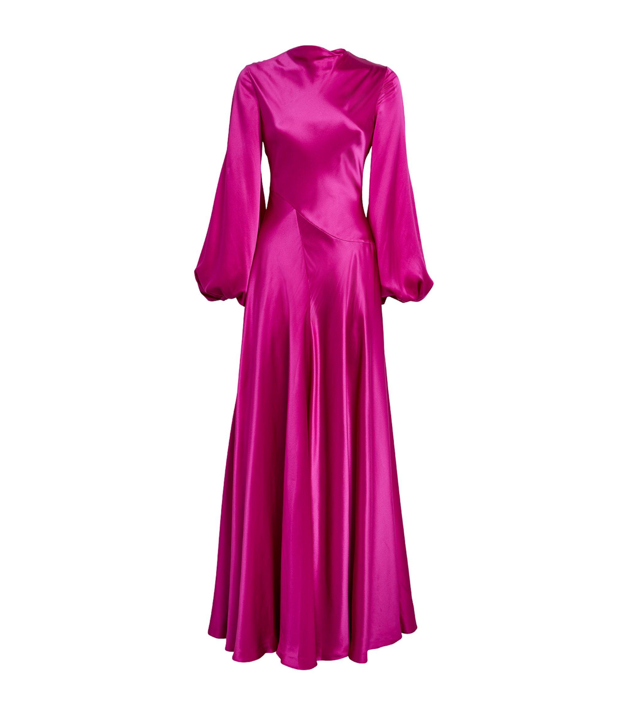 pink roksanda dress Maite caped draped midi dress in pink - Roksanda