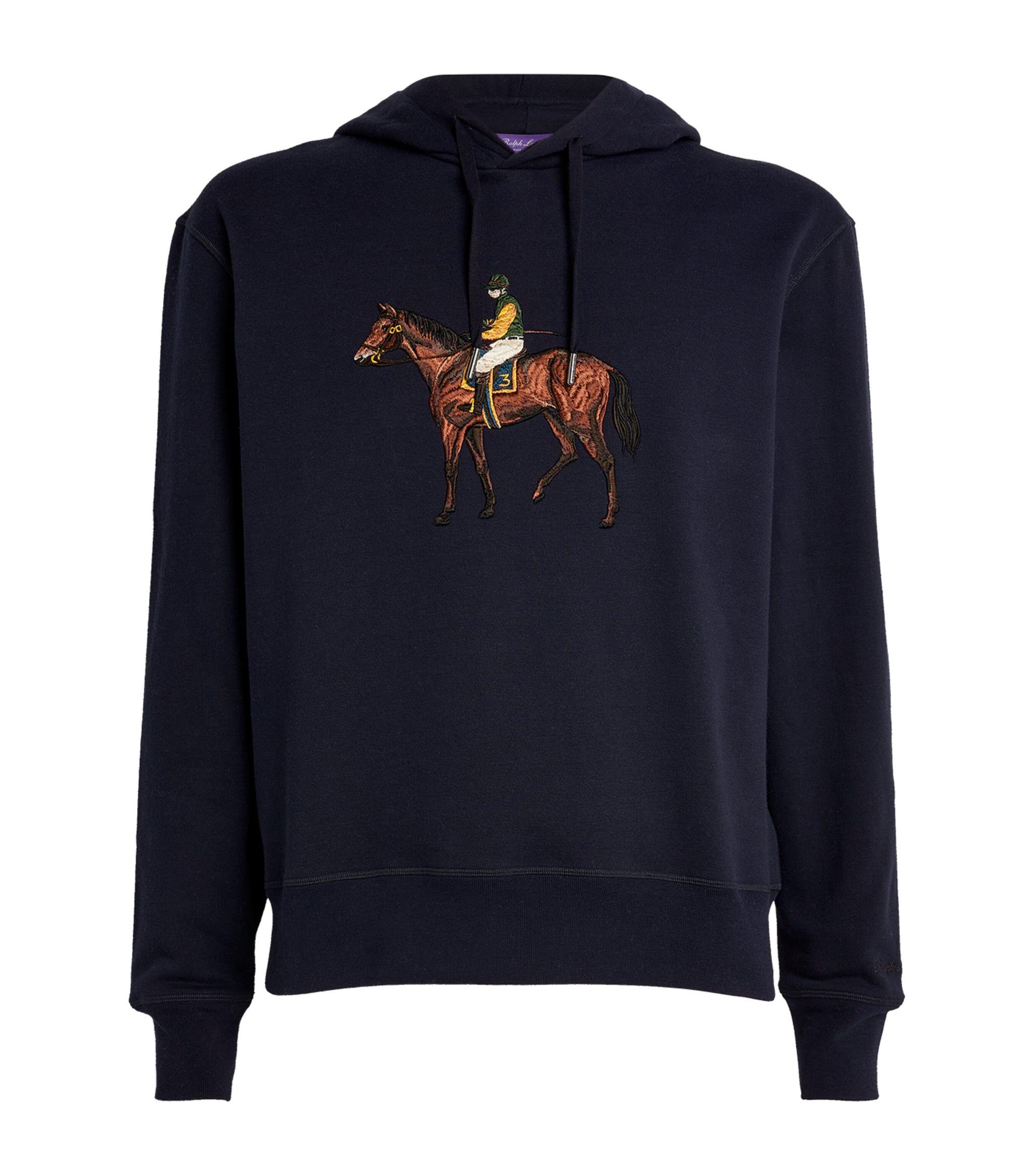 Ralph Lauren Standing Horse Hoodie in Blue for Men Lyst UK