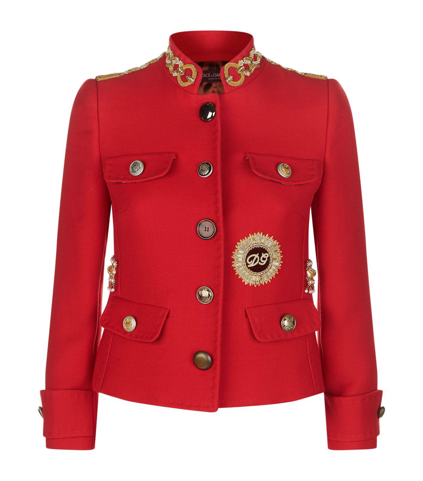 Lyst - Dolce & Gabbana Military Jacket in Red