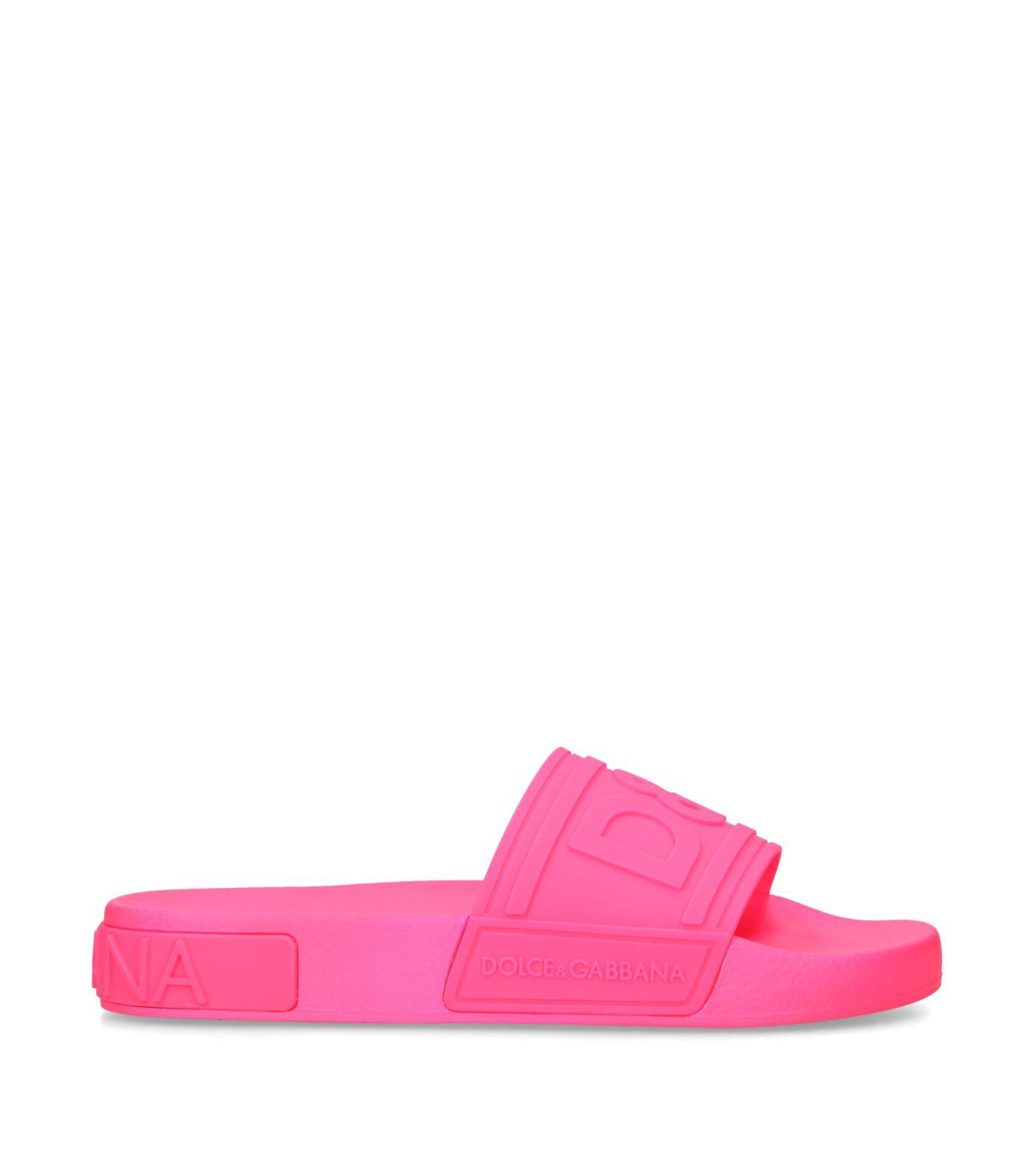 Dolce and gabbana pink slides clearance